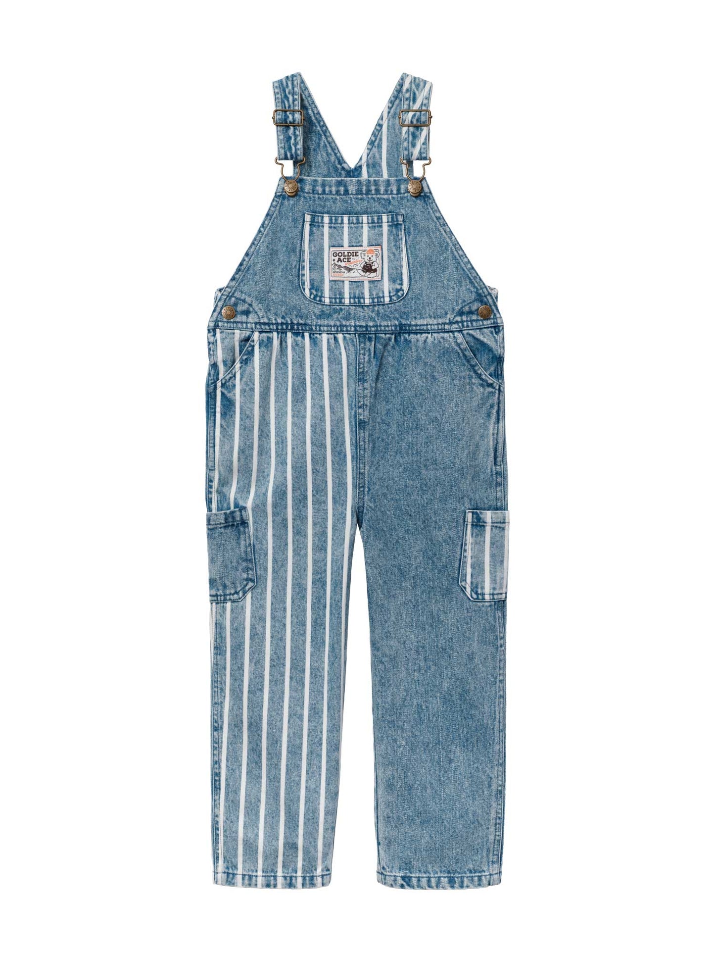 Austin Stripe Denim Panel Overalls