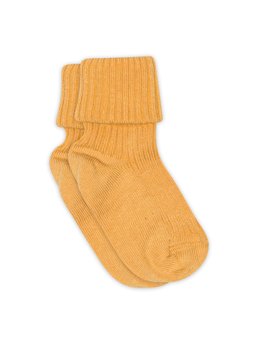Ochre Cotton Rib Baby Socks
