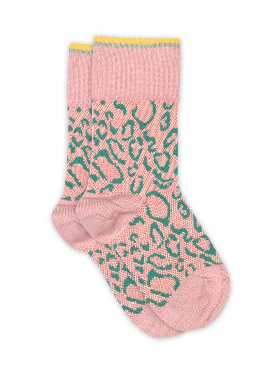 Silver Pink Leoni Socks