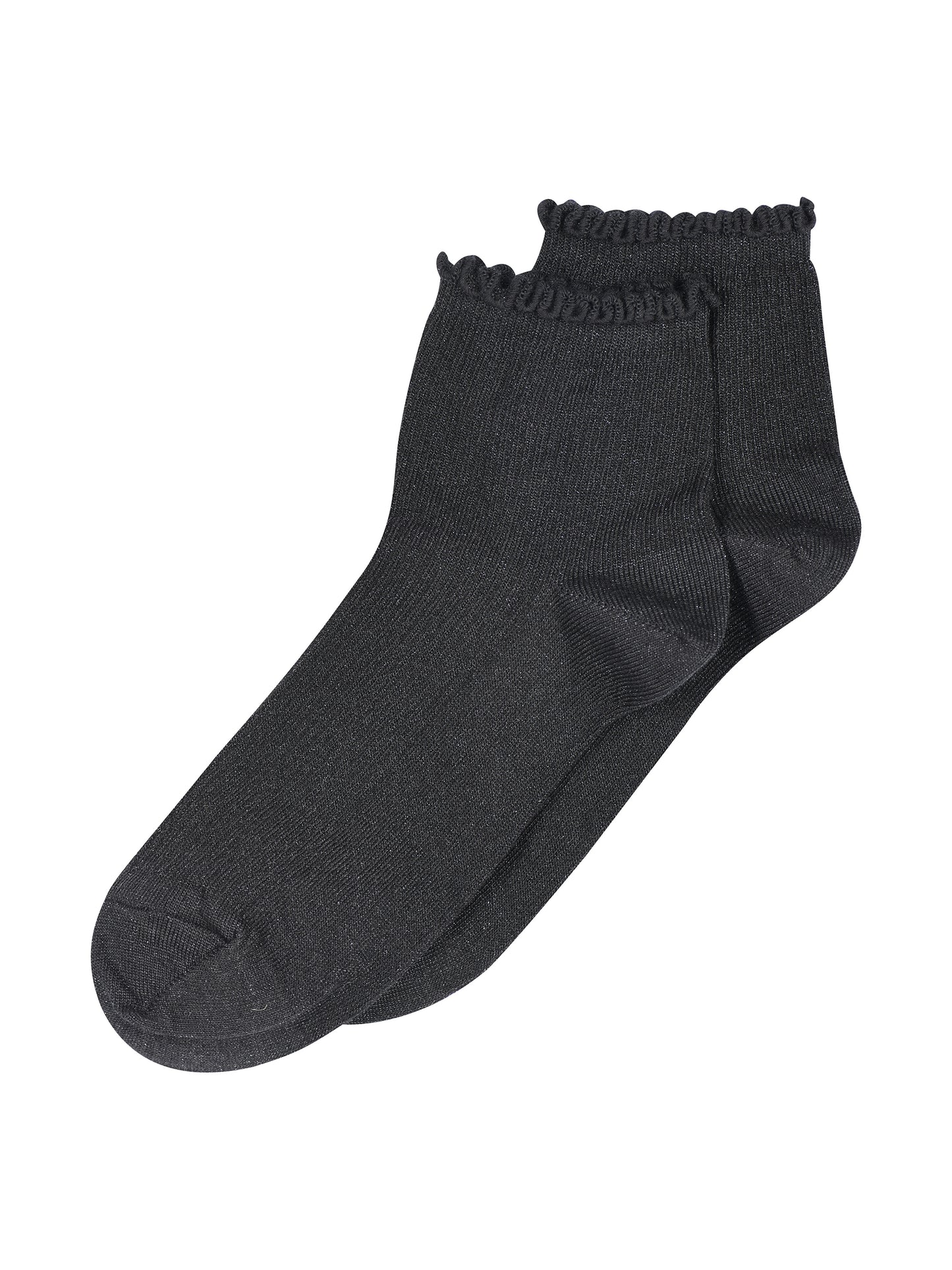 Black Lis Glitter Short Socks