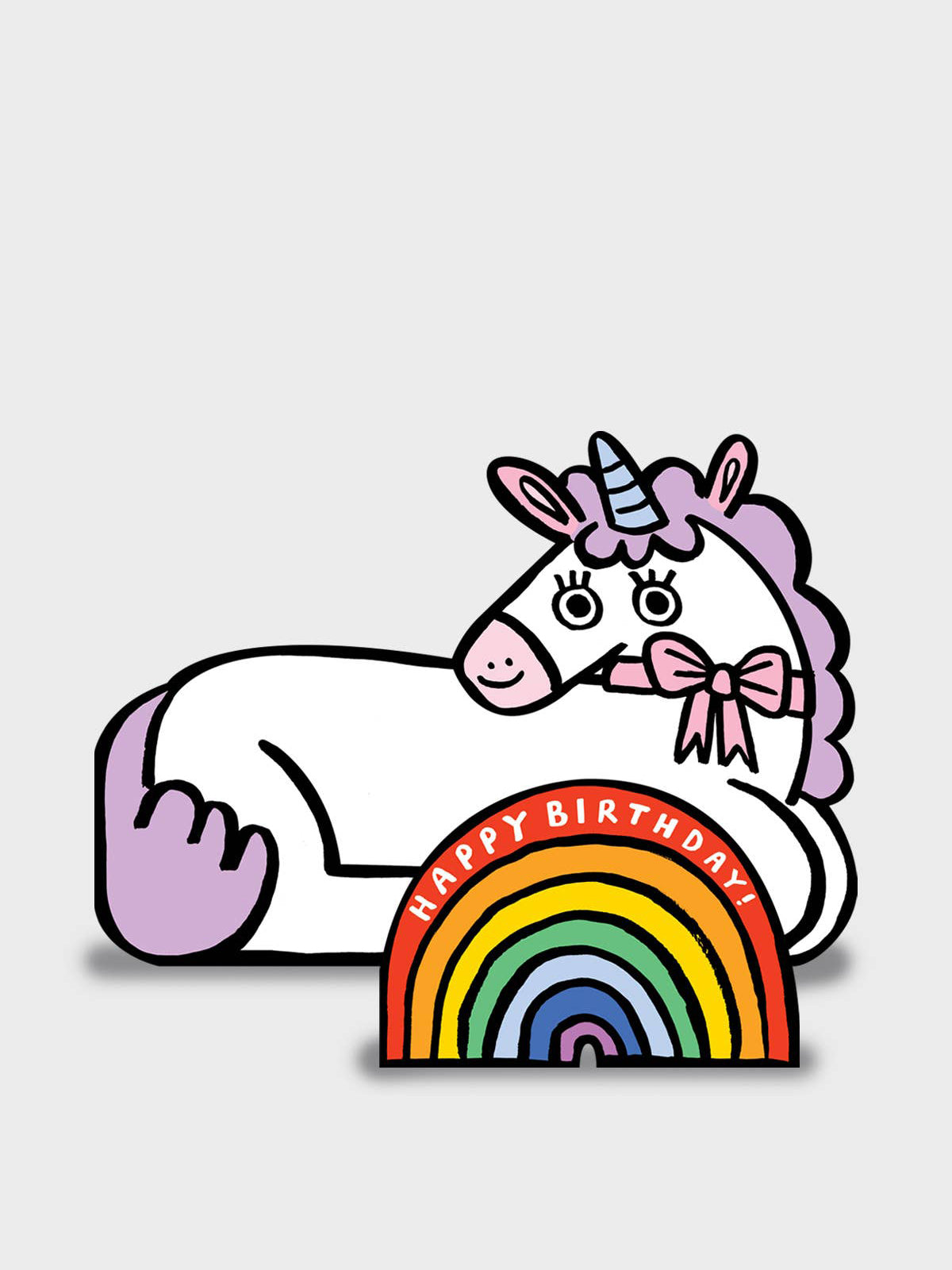 Unicorn With Mini Card Kid's Greeting Card
