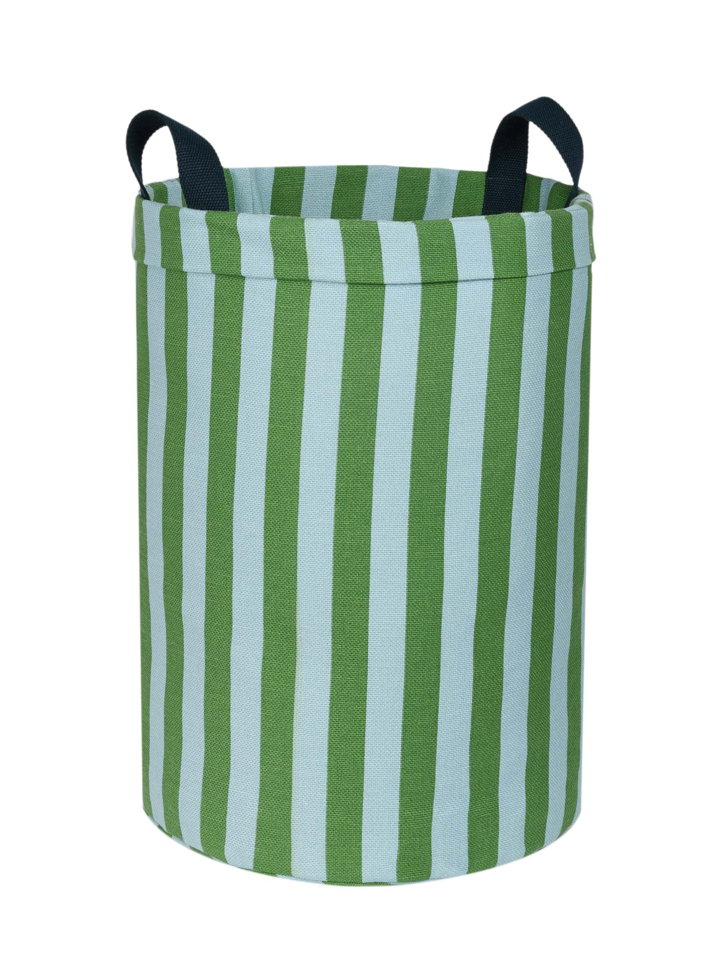 Green & Blue Stripes Storage Basket