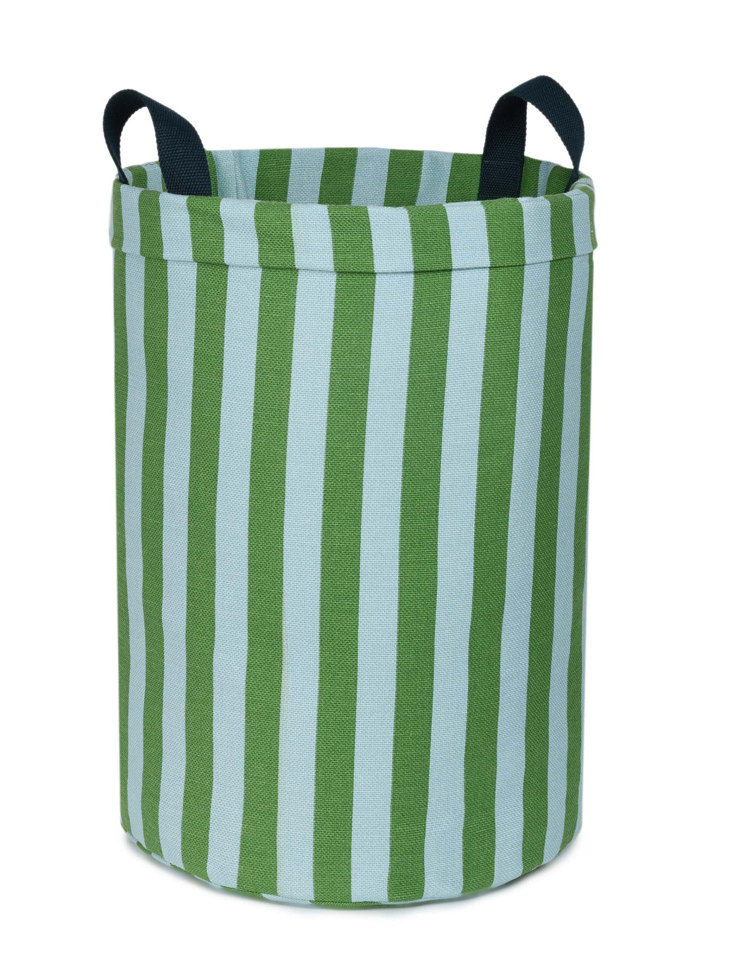 Green & Blue Stripes Storage Basket