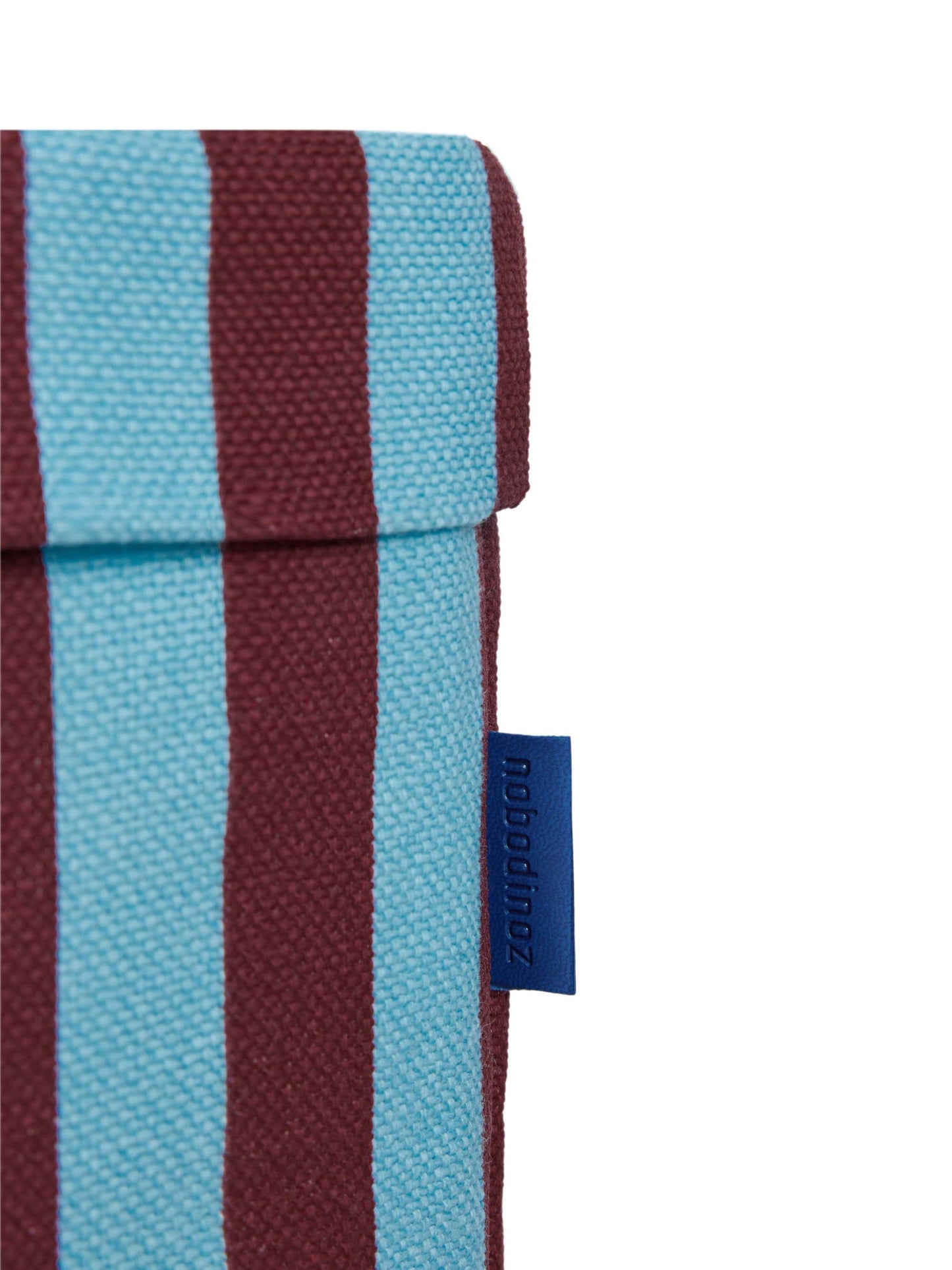 Burgundy & Blue Stripes Storage Basket