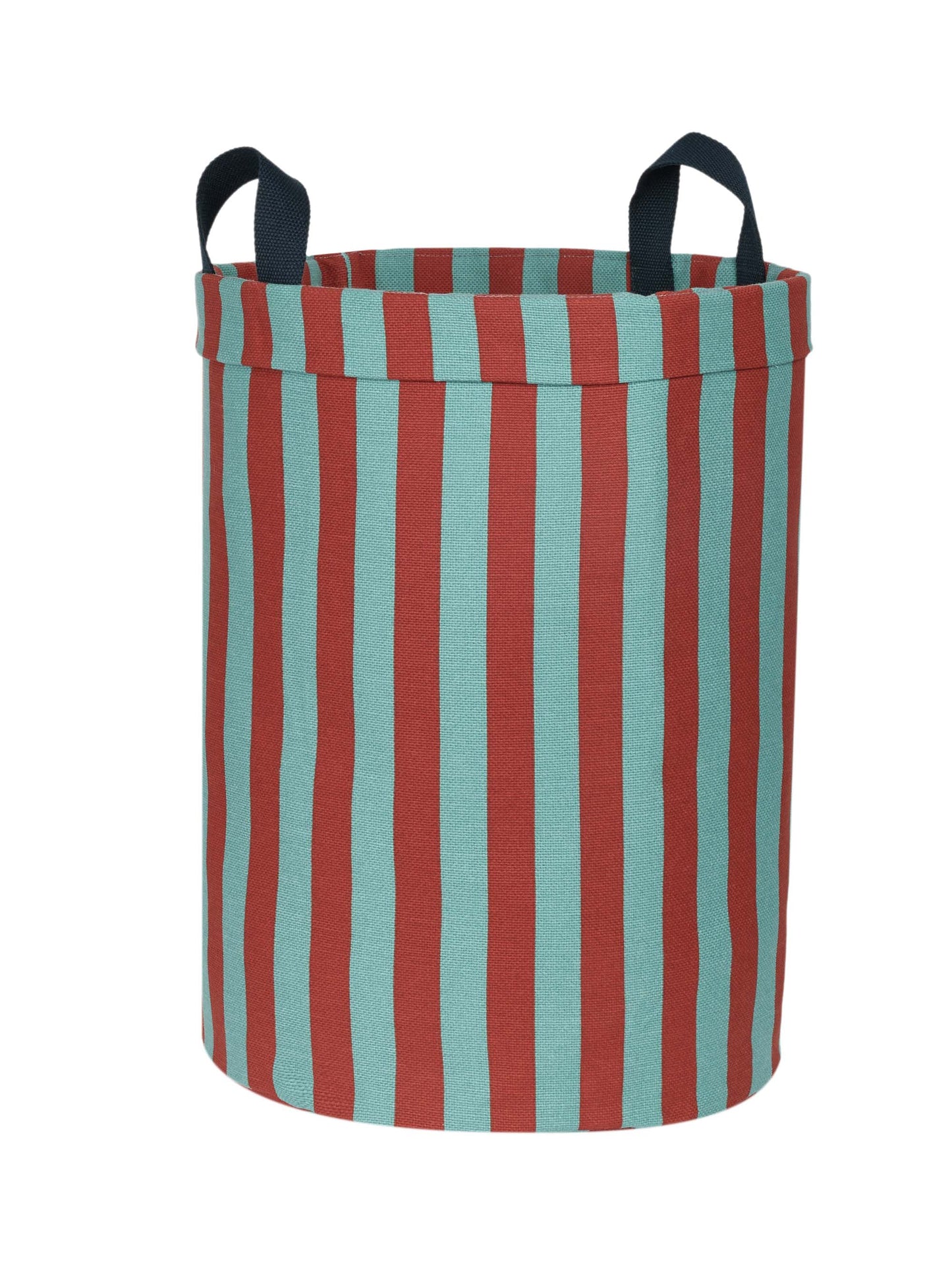 Red & Teal Stripes Storage Basket