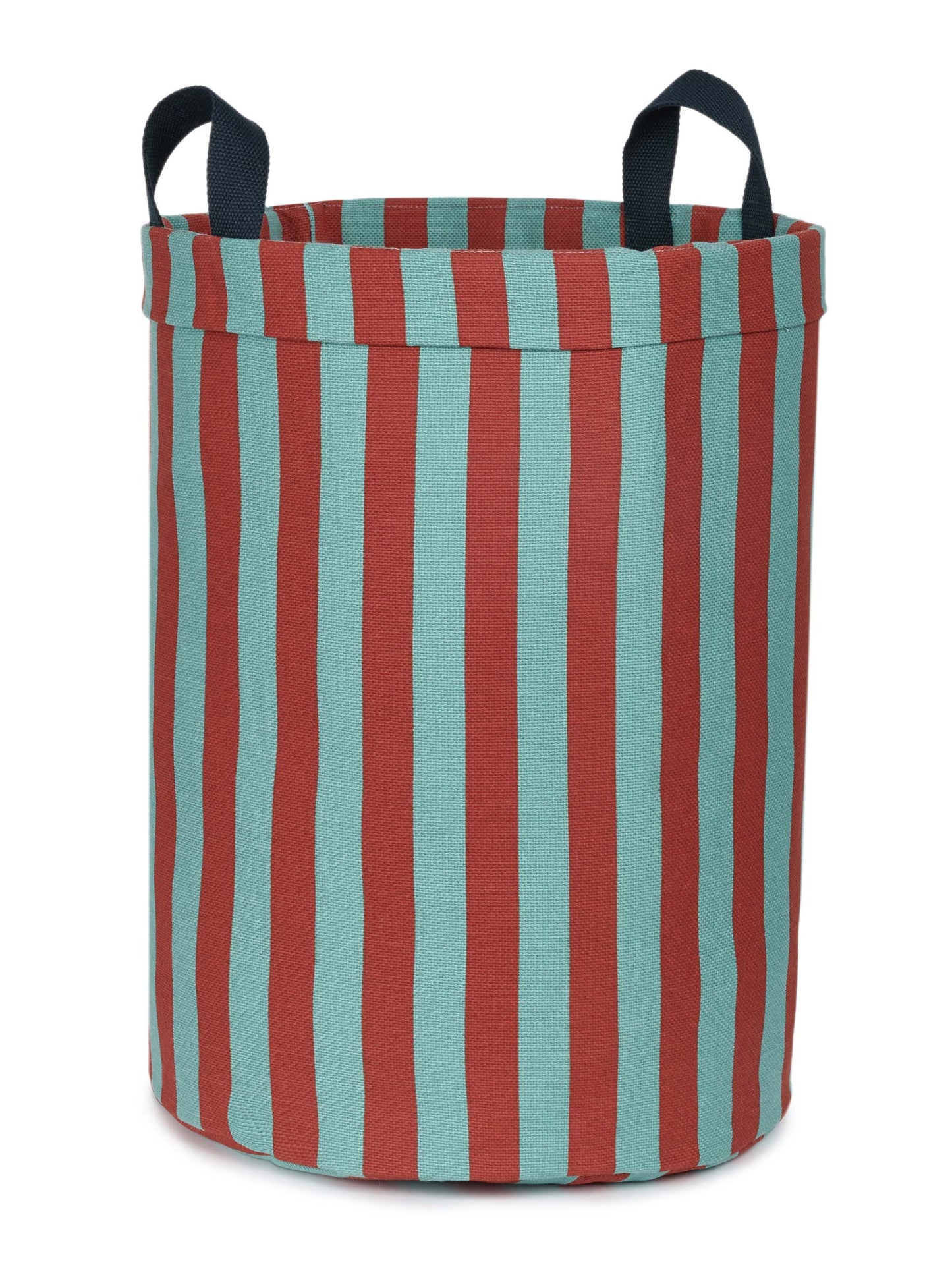 Red & Teal Stripes Storage Basket