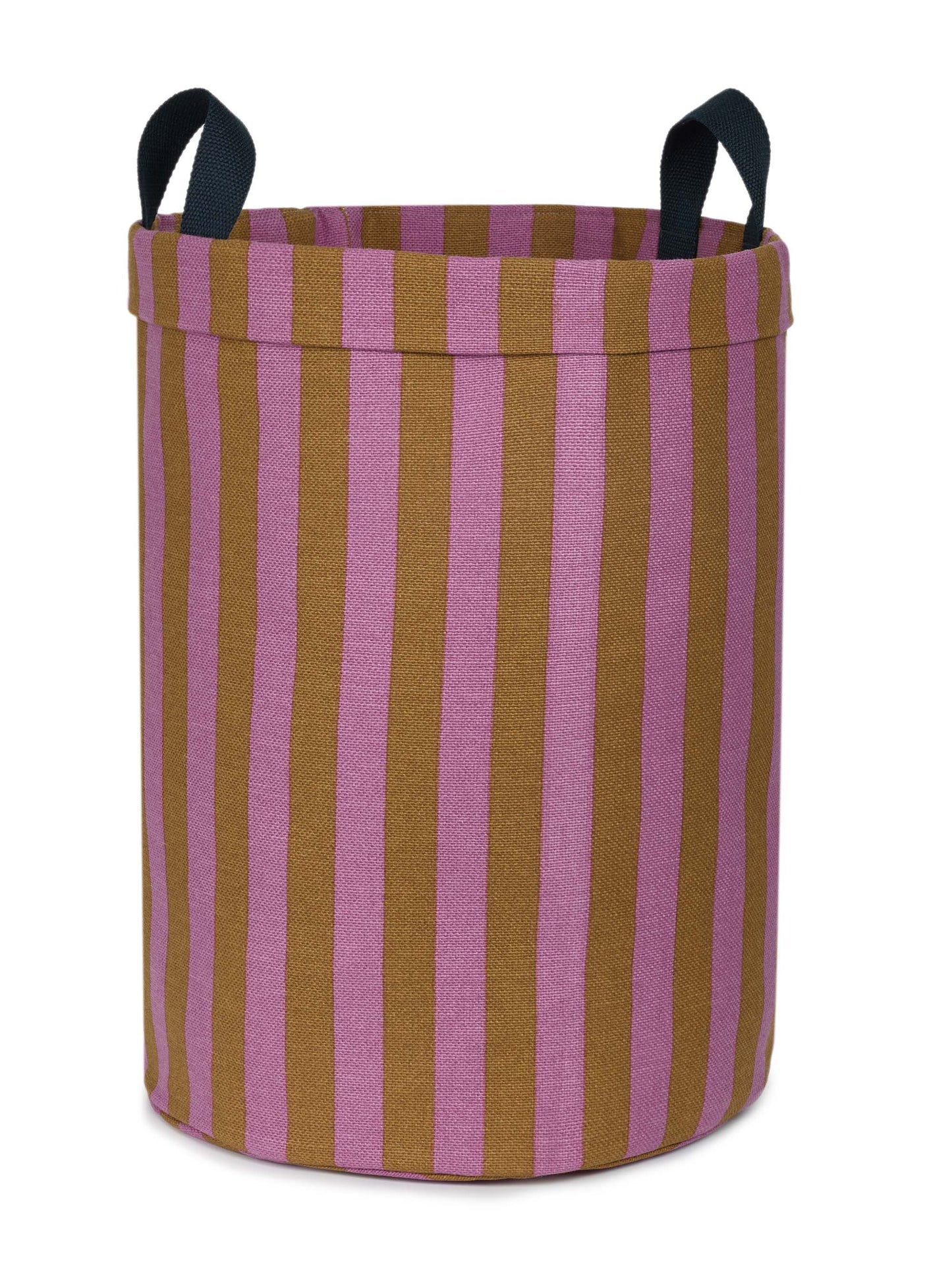 Pink & Curry Stripes Storage Basket