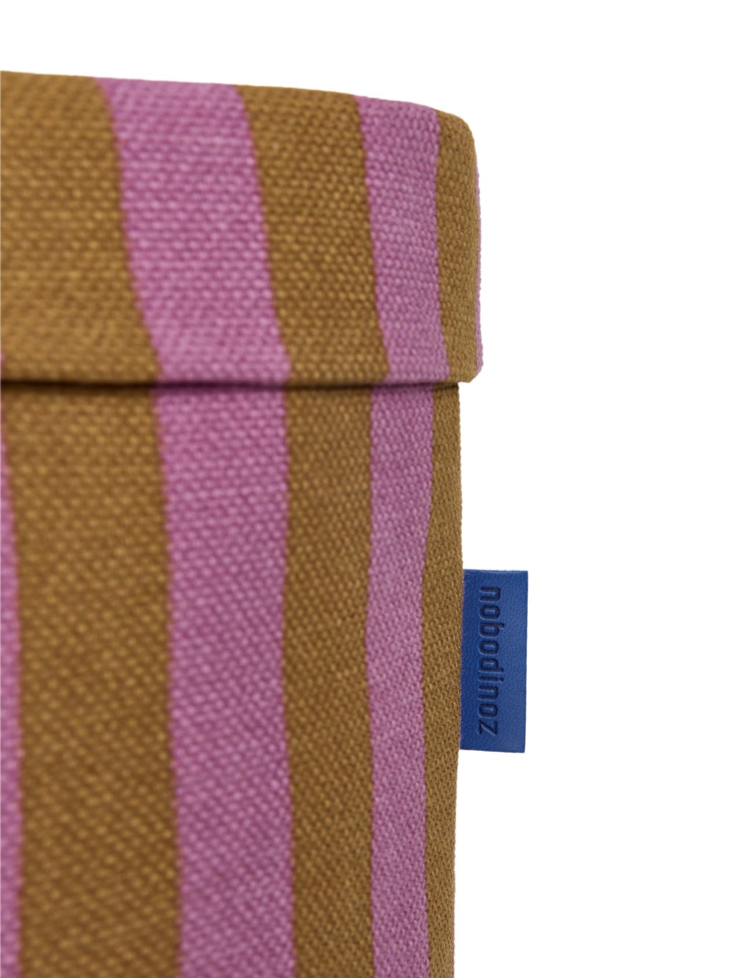 Pink & Curry Stripes Storage Basket