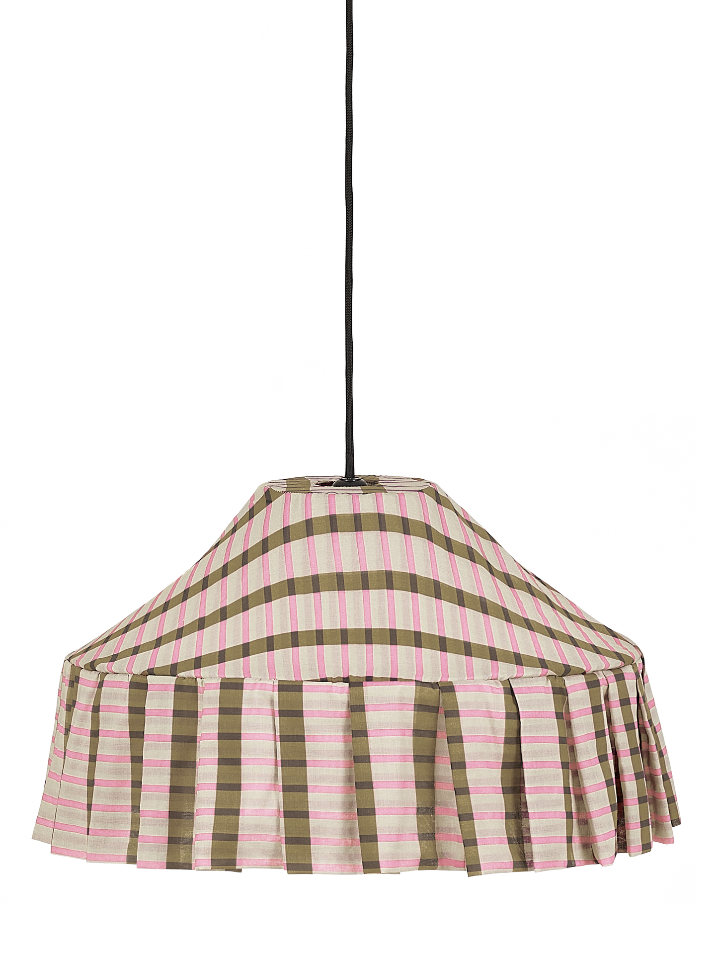 Khaki & Pink Mosaic Nicole Pendant Lampshade