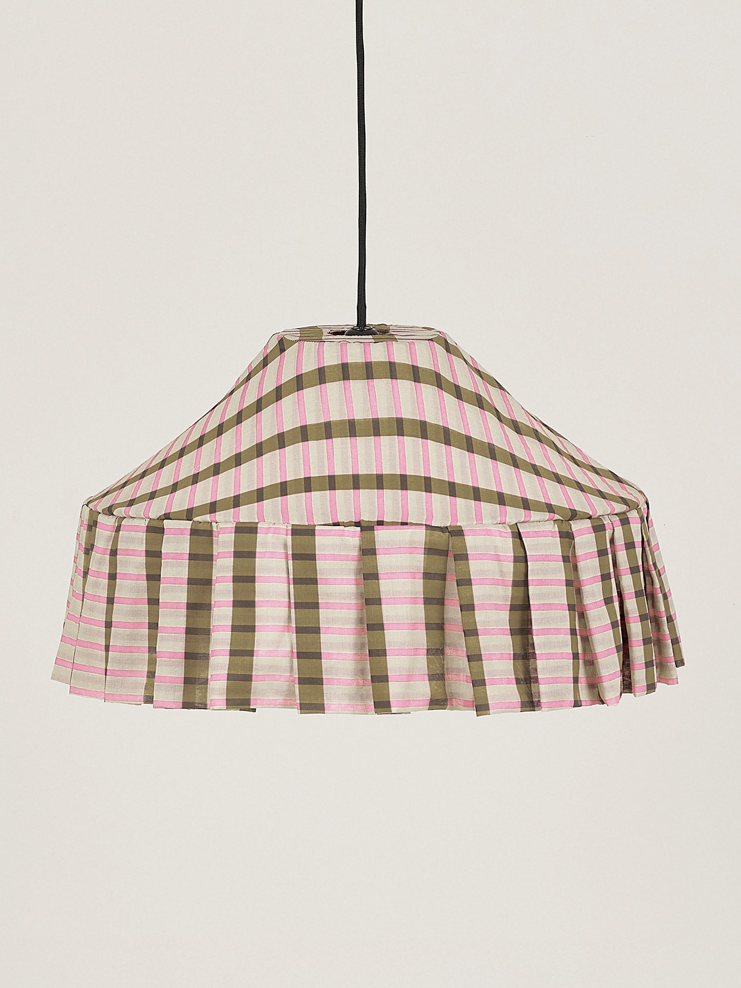 Khaki & Pink Mosaic Nicole Pendant Lampshade