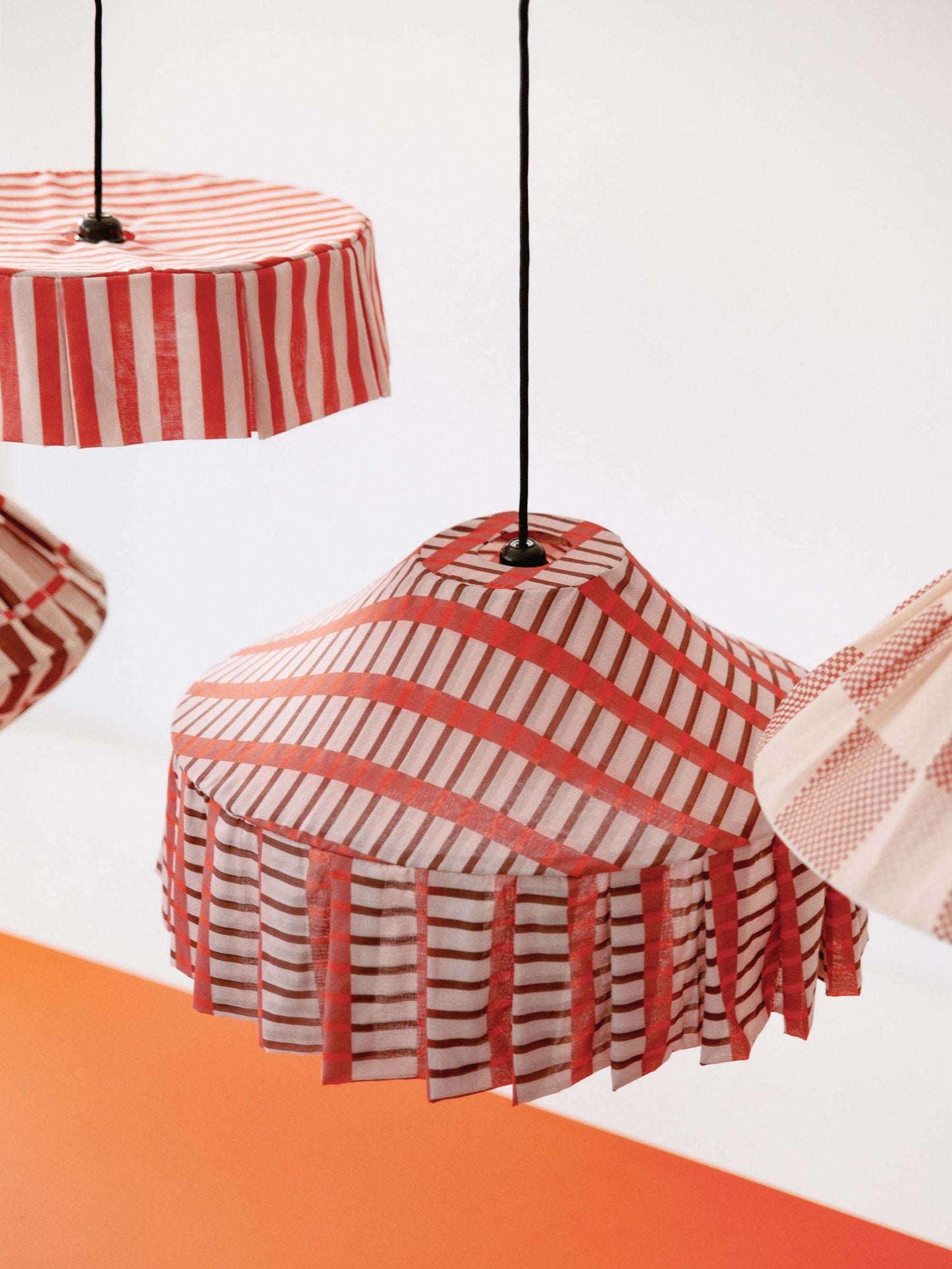 Red & Brown Mosaic Nicole Pendant Lampshade