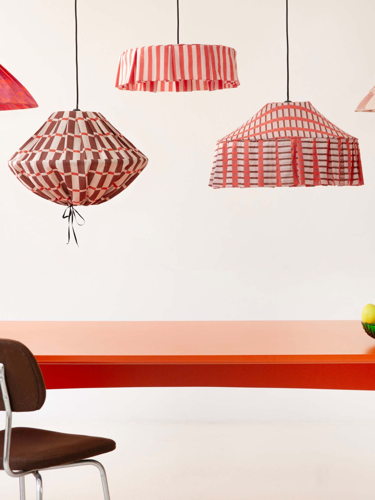 Red & Brown Mosaic Nicole Pendant Lampshade
