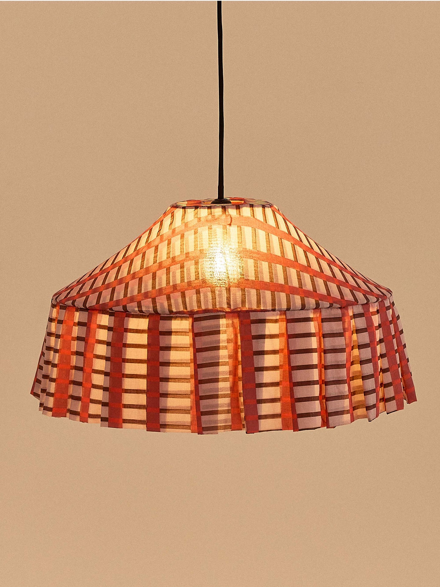 Red & Brown Mosaic Nicole Pendant Lampshade