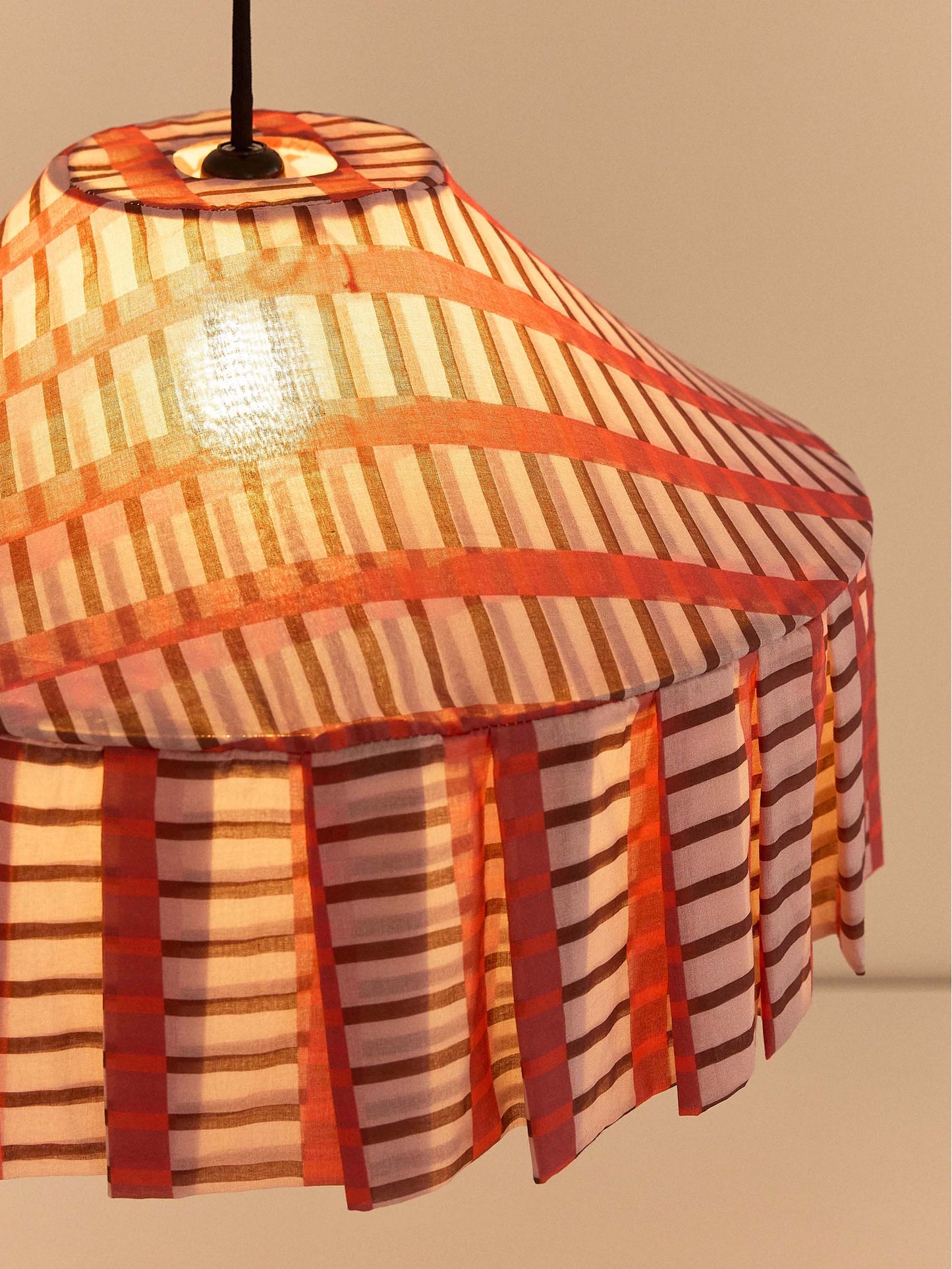 Red & Brown Mosaic Nicole Pendant Lampshade