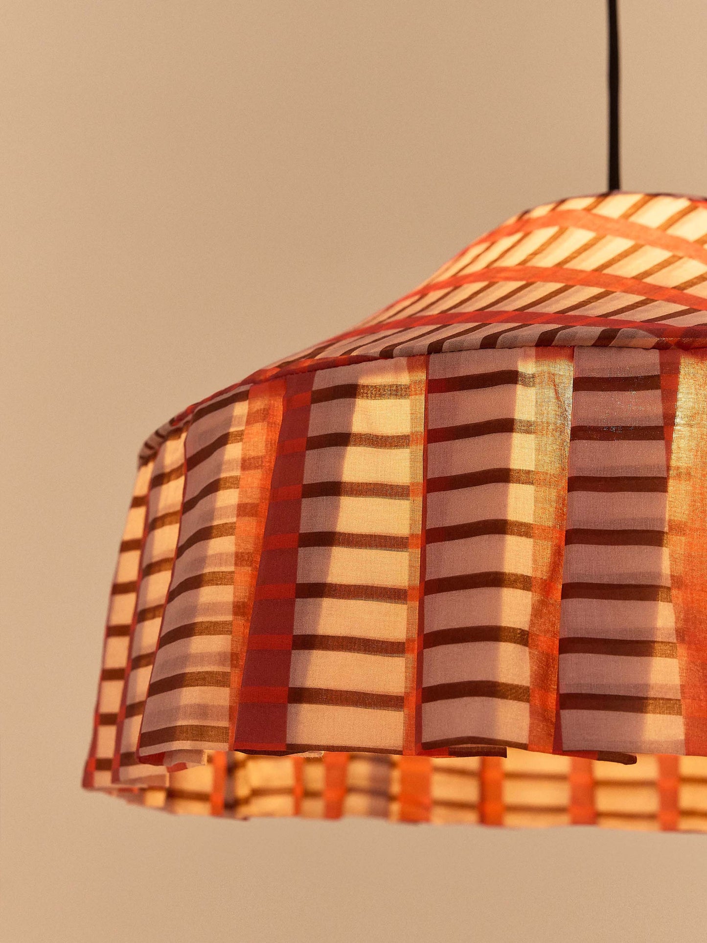 Red & Brown Mosaic Nicole Pendant Lampshade