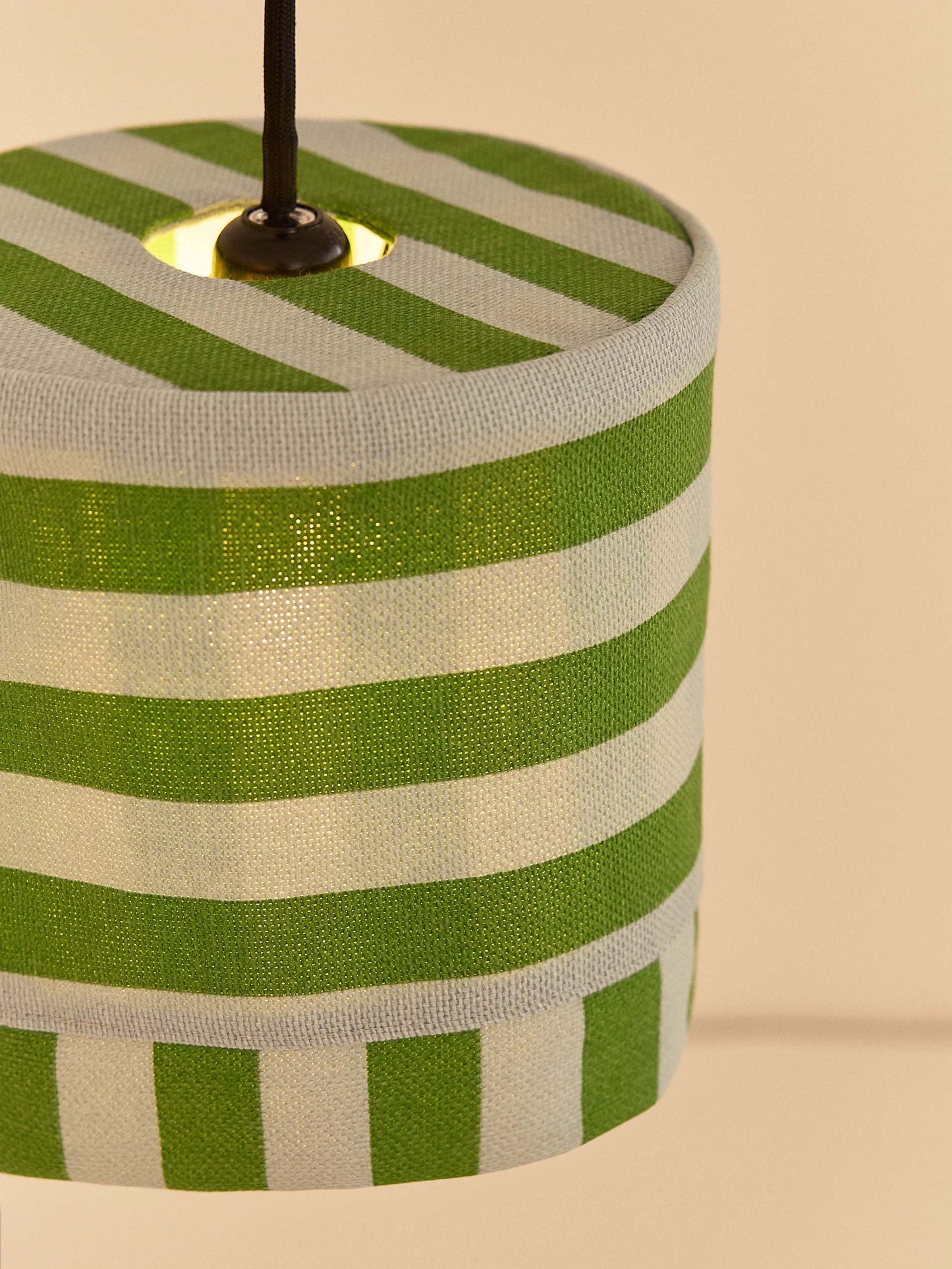 Green & Blue Stripes Linda Pendant Lampshade