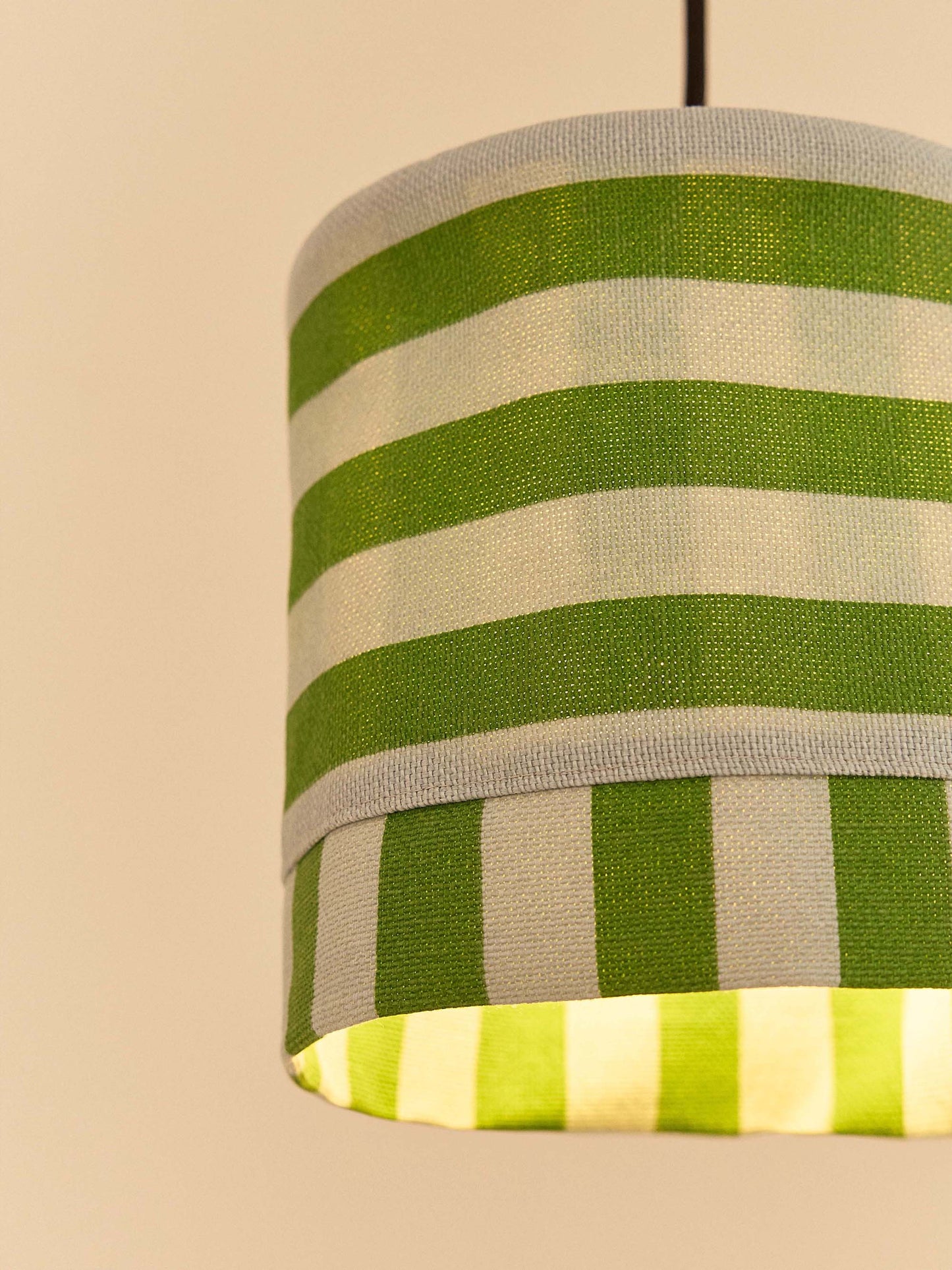Green & Blue Stripes Linda Pendant Lampshade