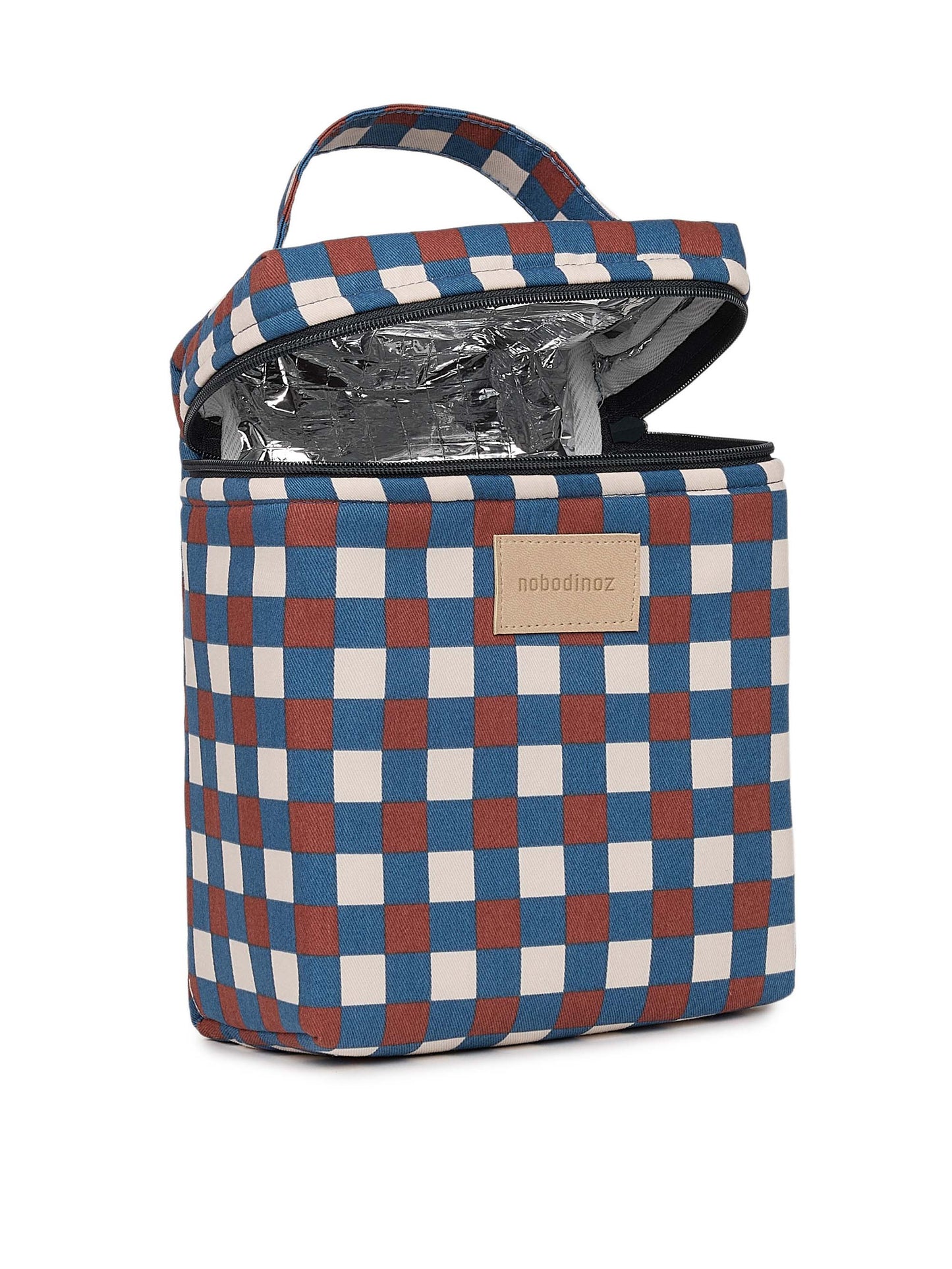 Blue & Red Mosaic Insulated Lunch Bag