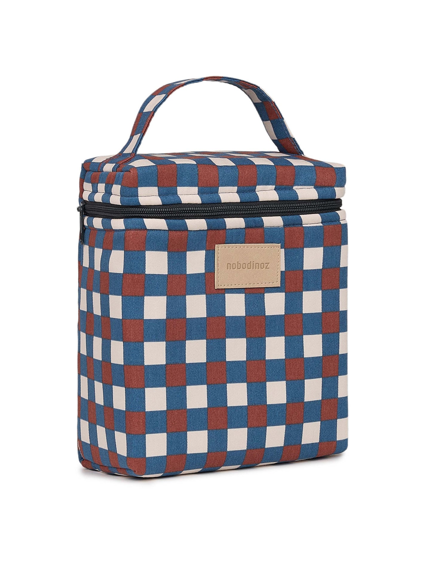 Blue & Red Mosaic Insulated Lunch Bag