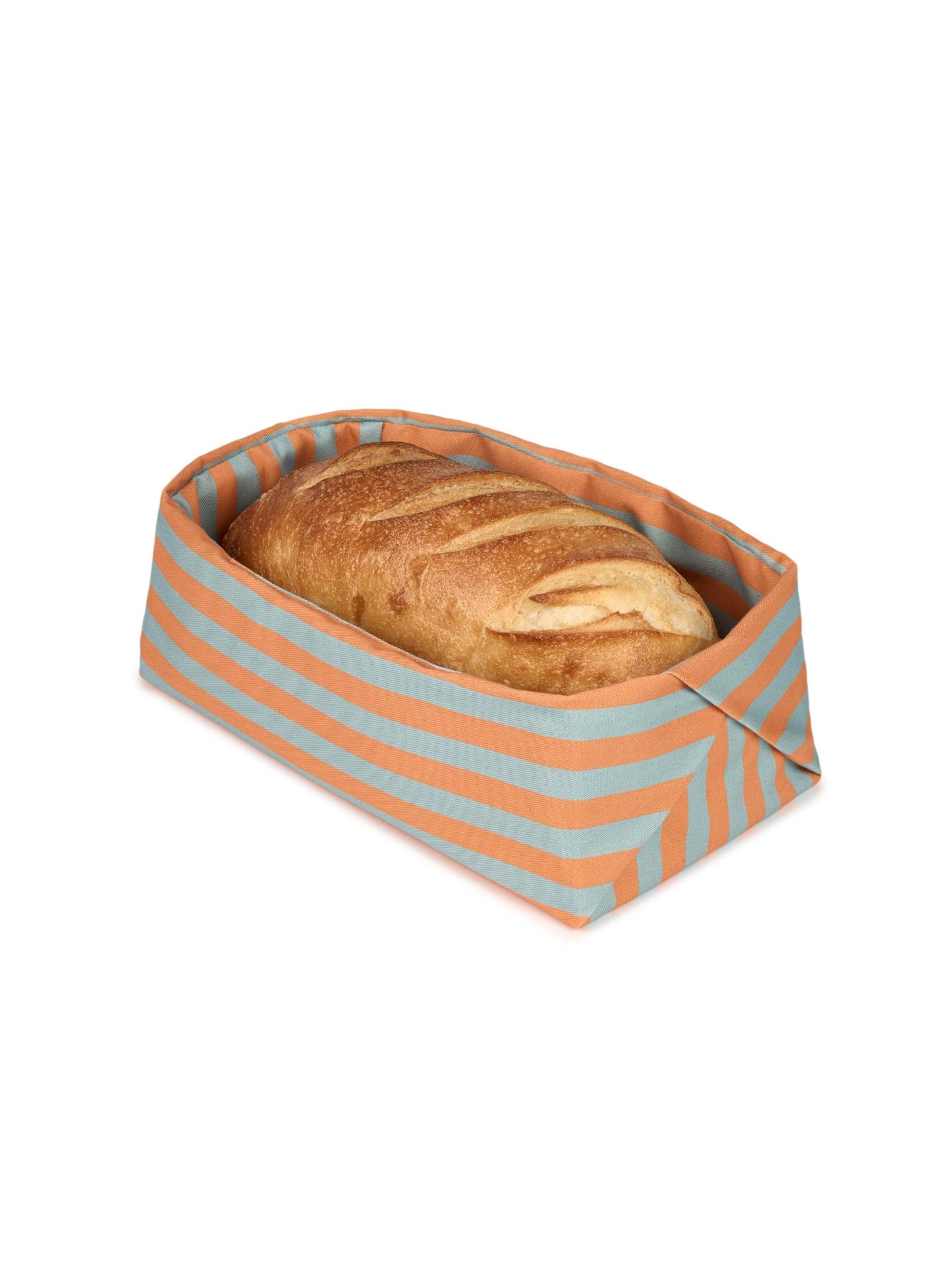 Orange & Blue Stripes Bread Basket