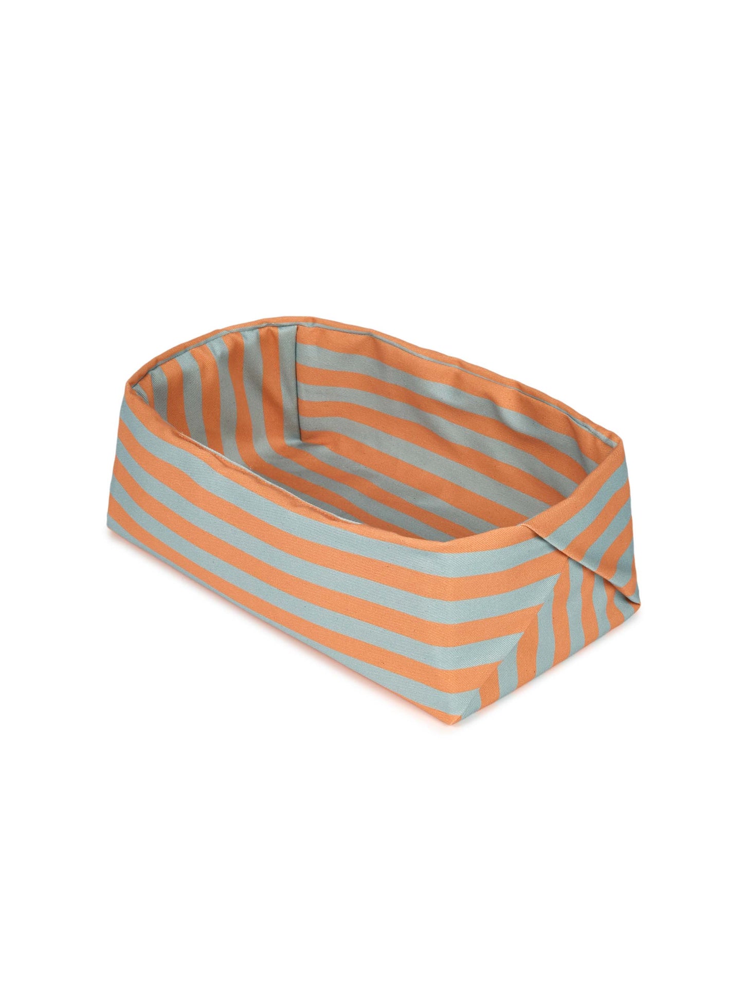 Orange & Blue Stripes Bread Basket