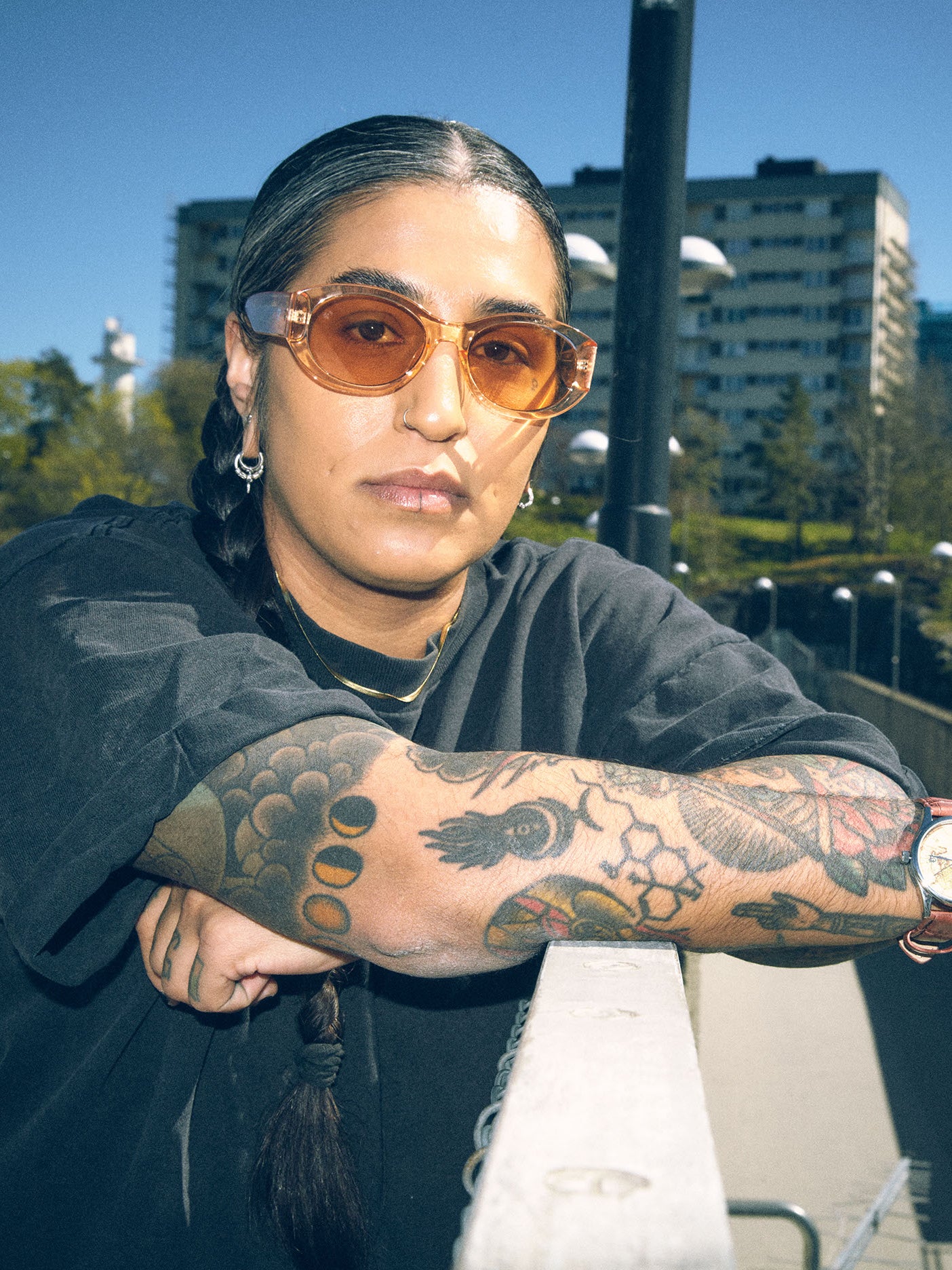 Peach Cleo Sunglasses