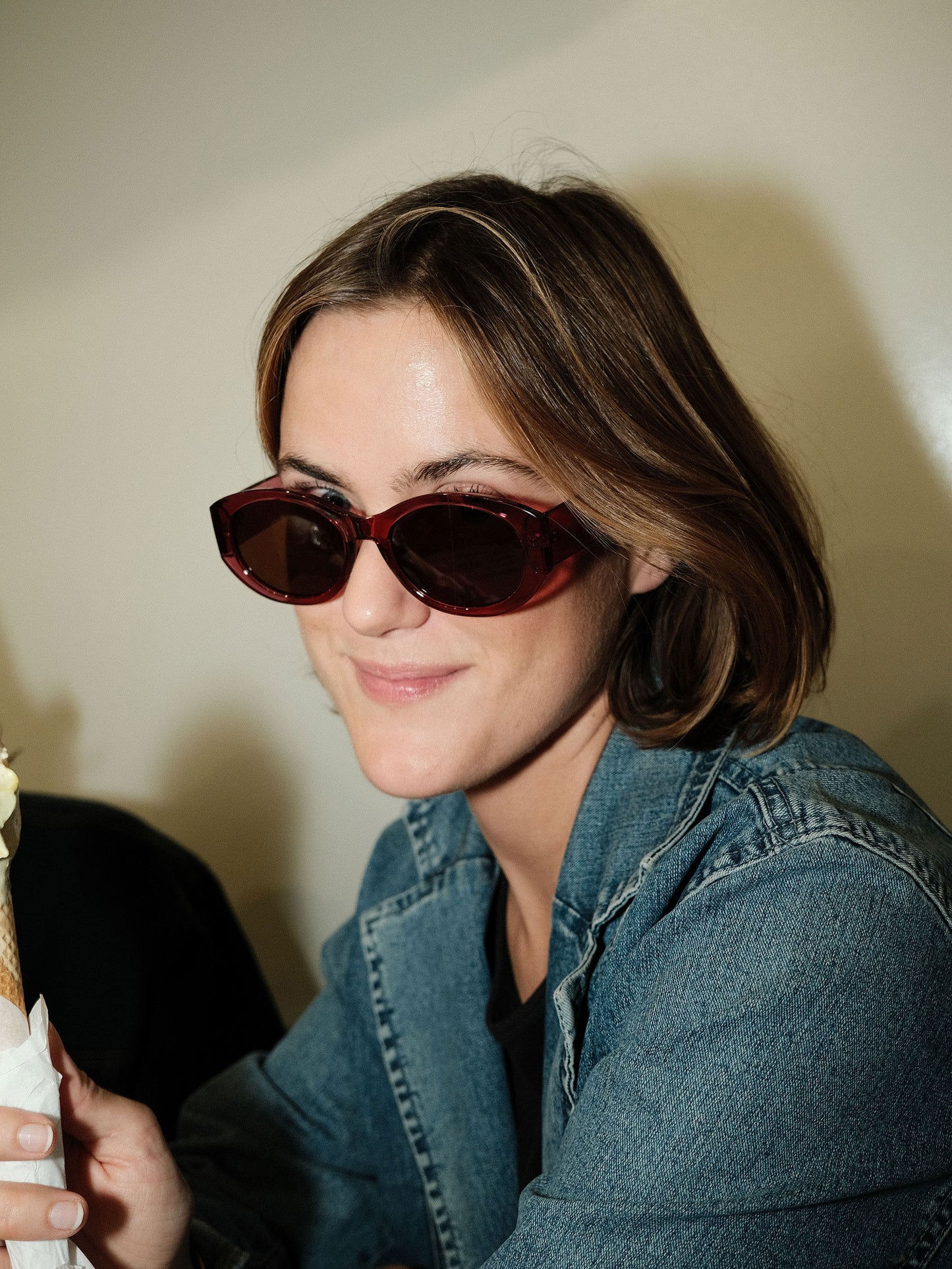 Burgundy Cleo Sunglasses