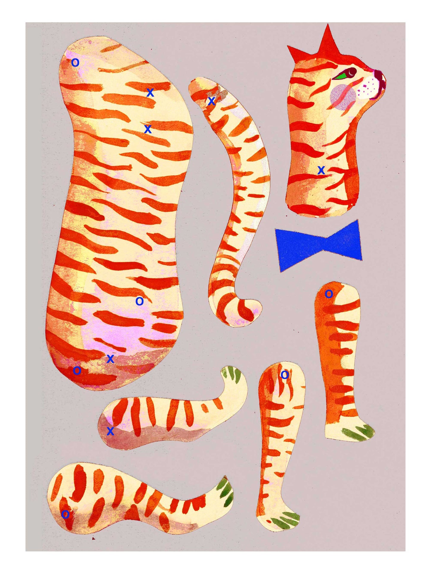 Cut and Make Ginger Cat Puppet