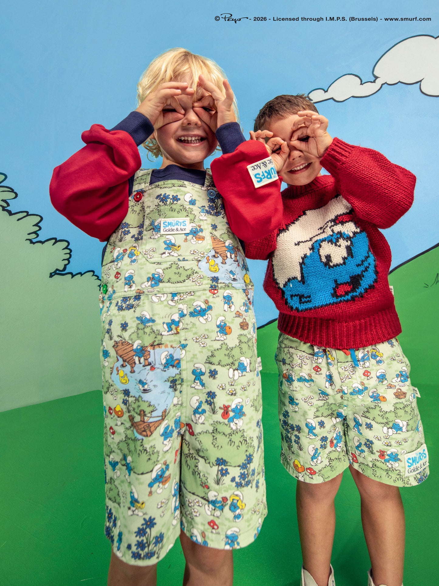 The Smurfs Village Print Burton Overall