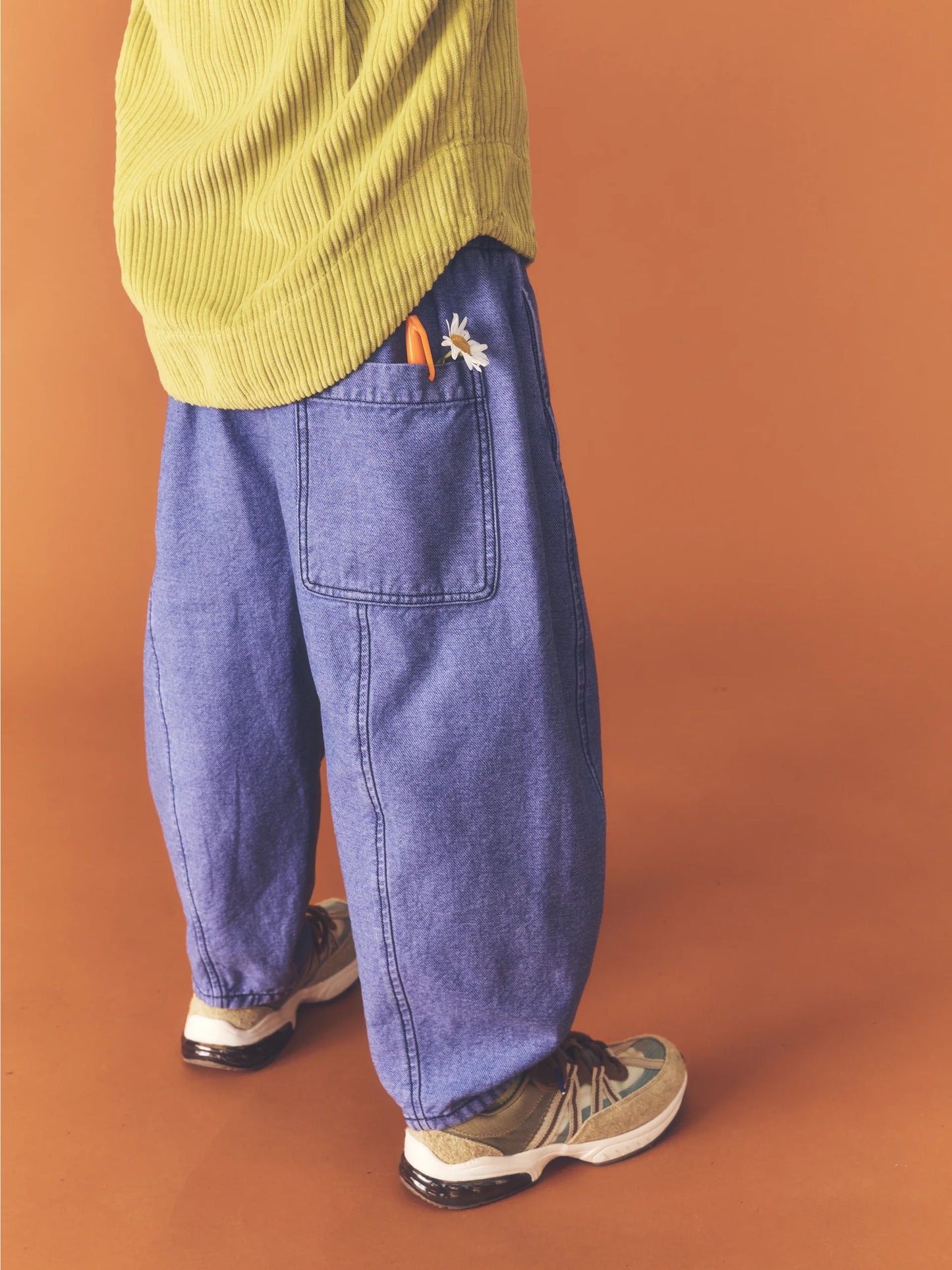 Lilac Overdye Denim Manu Kids Trousers