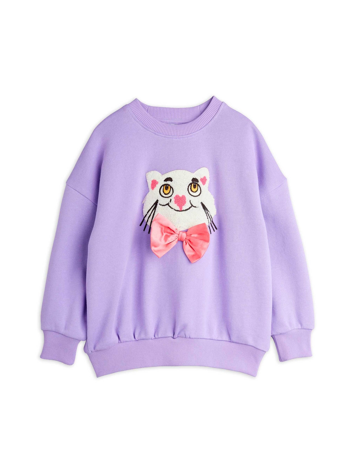 Cat with Bowtie Chenille Sweatshirt