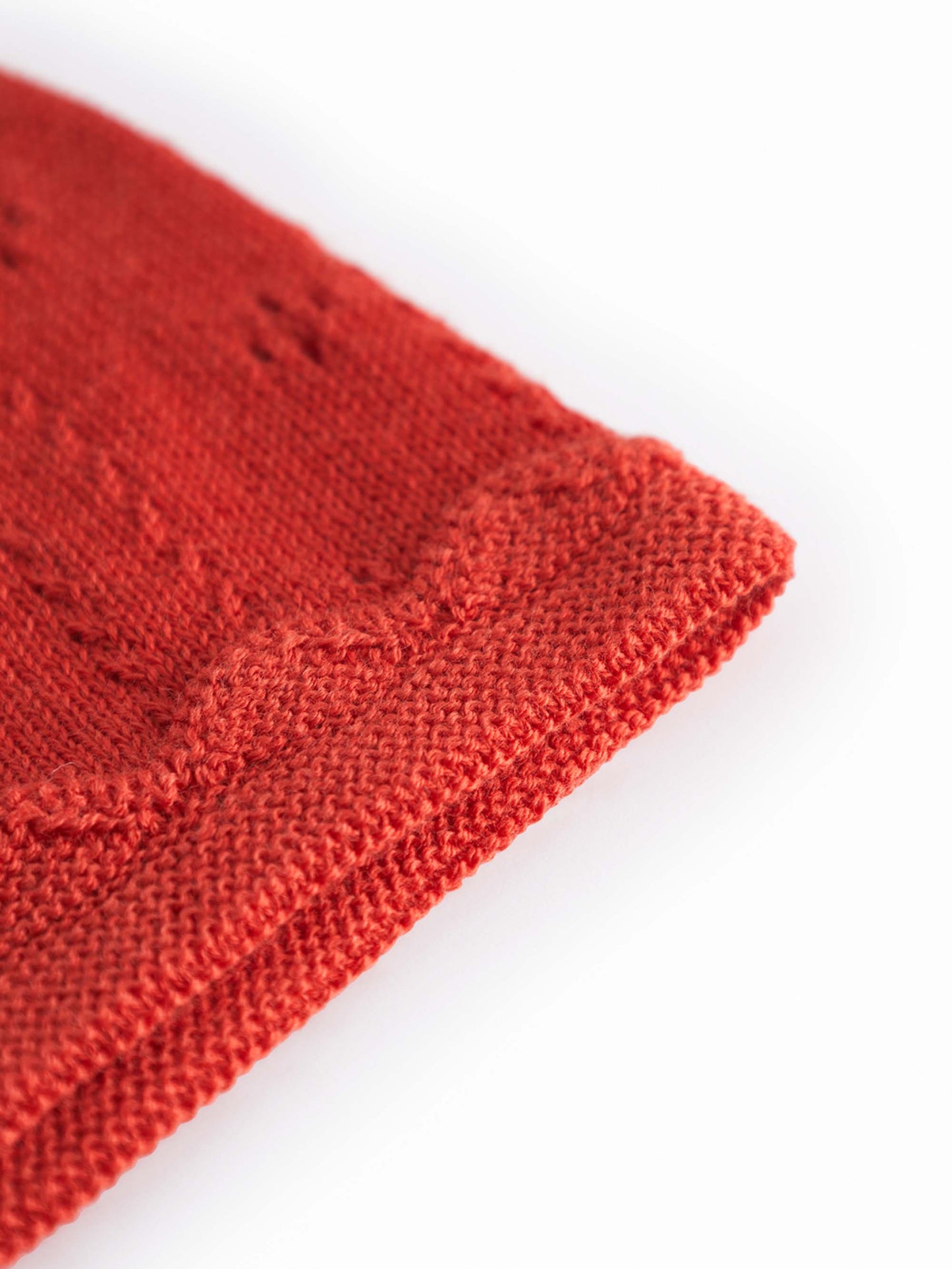 Red Axa Pointelle Bonnet