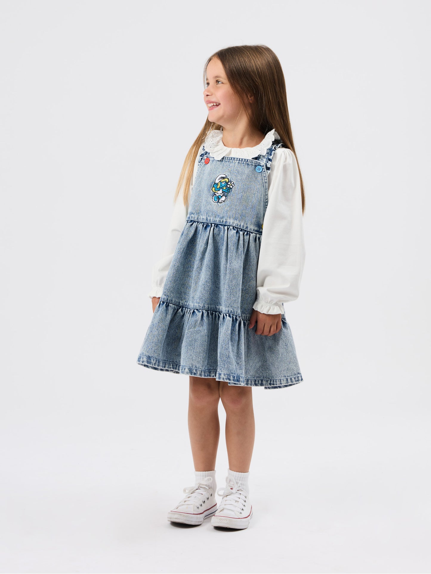 The Smurfette Pinafore Denim Dress