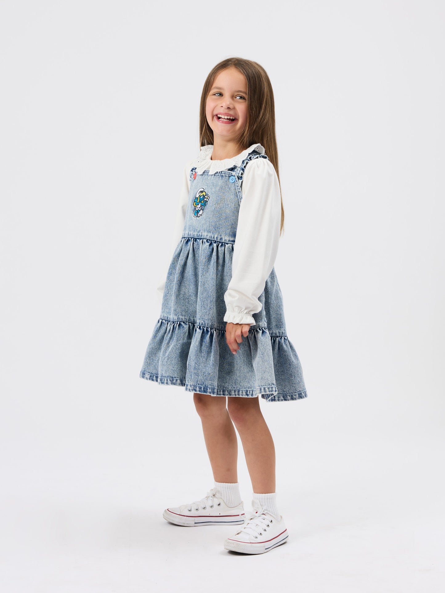 The Smurfette Pinafore Denim Dress