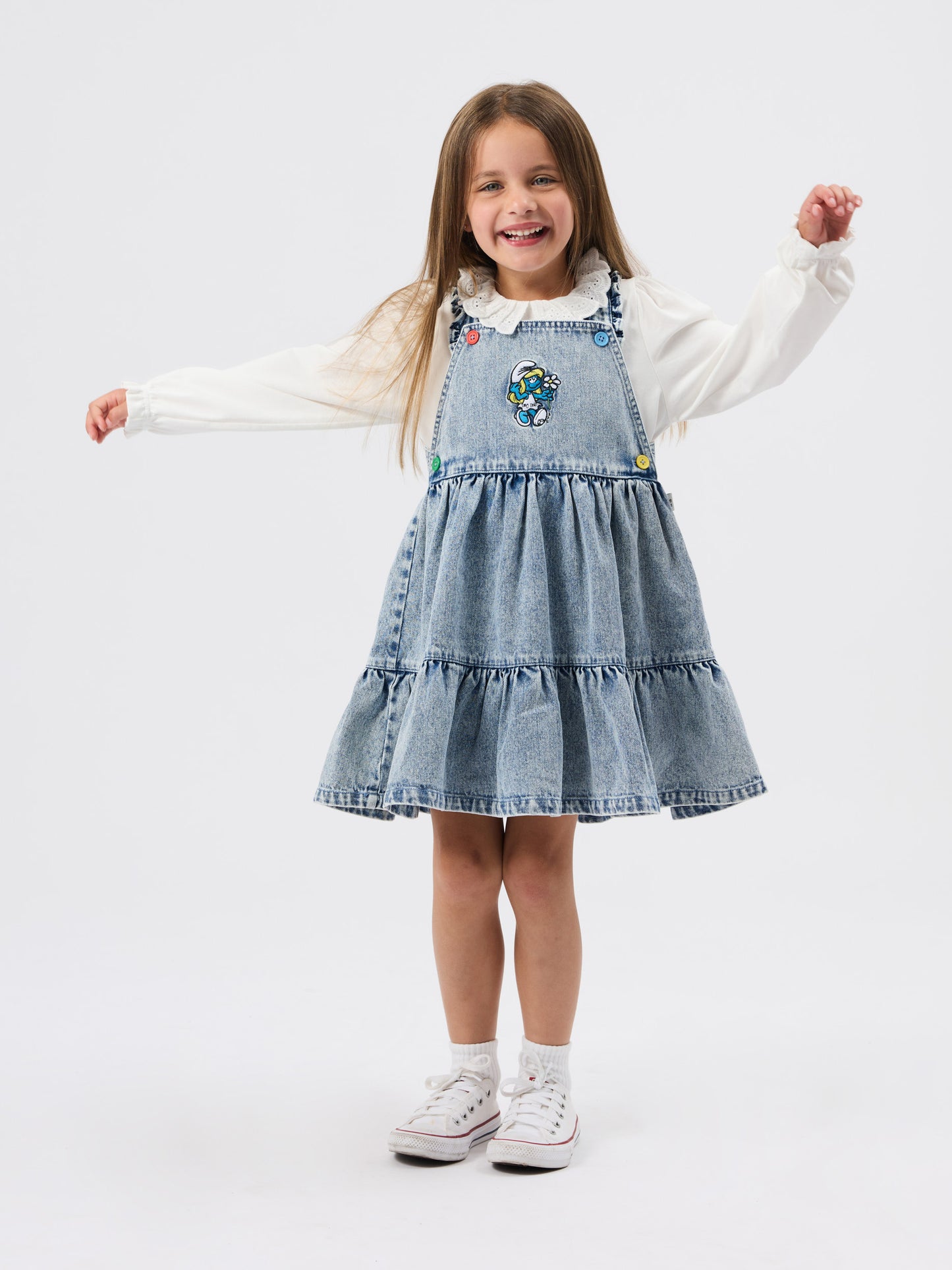 The Smurfette Pinafore Denim Dress