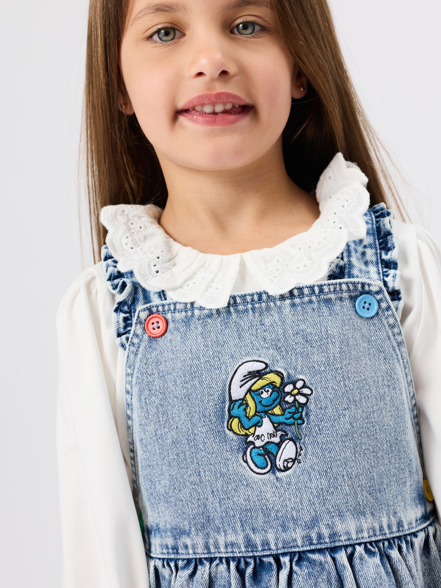 The Smurfette Pinafore Denim Dress