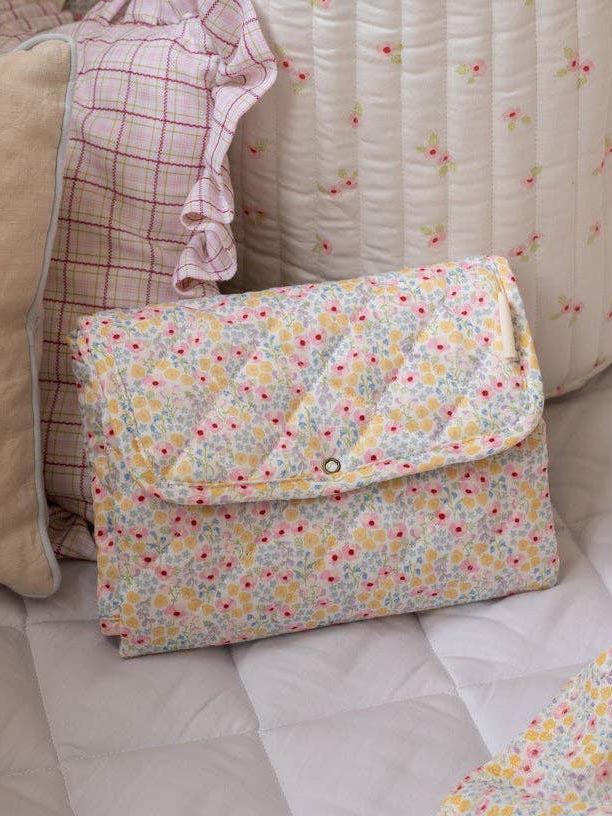 Wildflower Garden Cotton Travel Baby Changing Mat