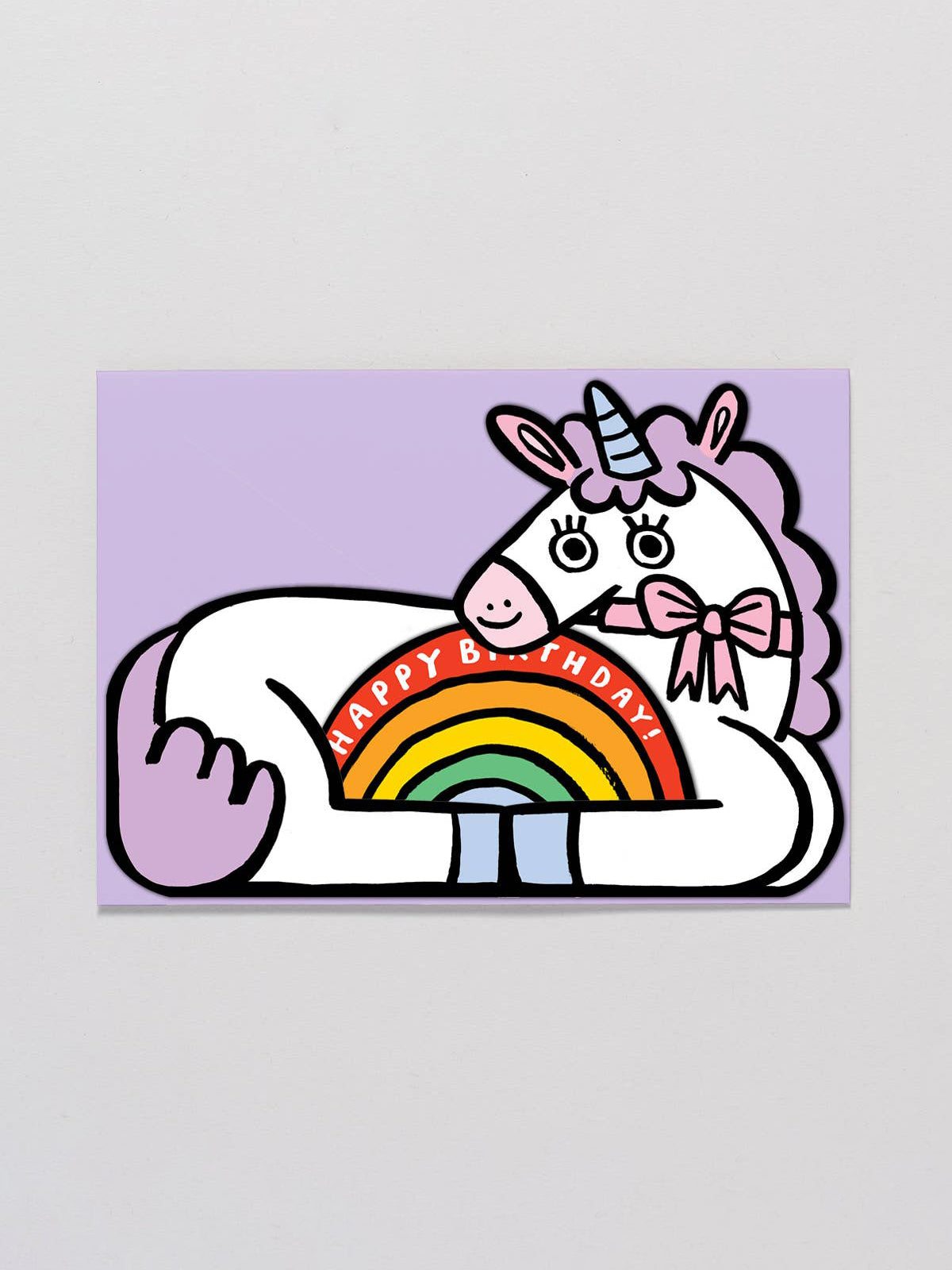 Unicorn With Mini Card Kid's Greeting Card