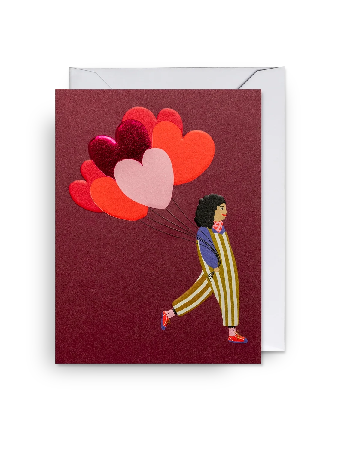 Heart Balloon Girl Mini Card