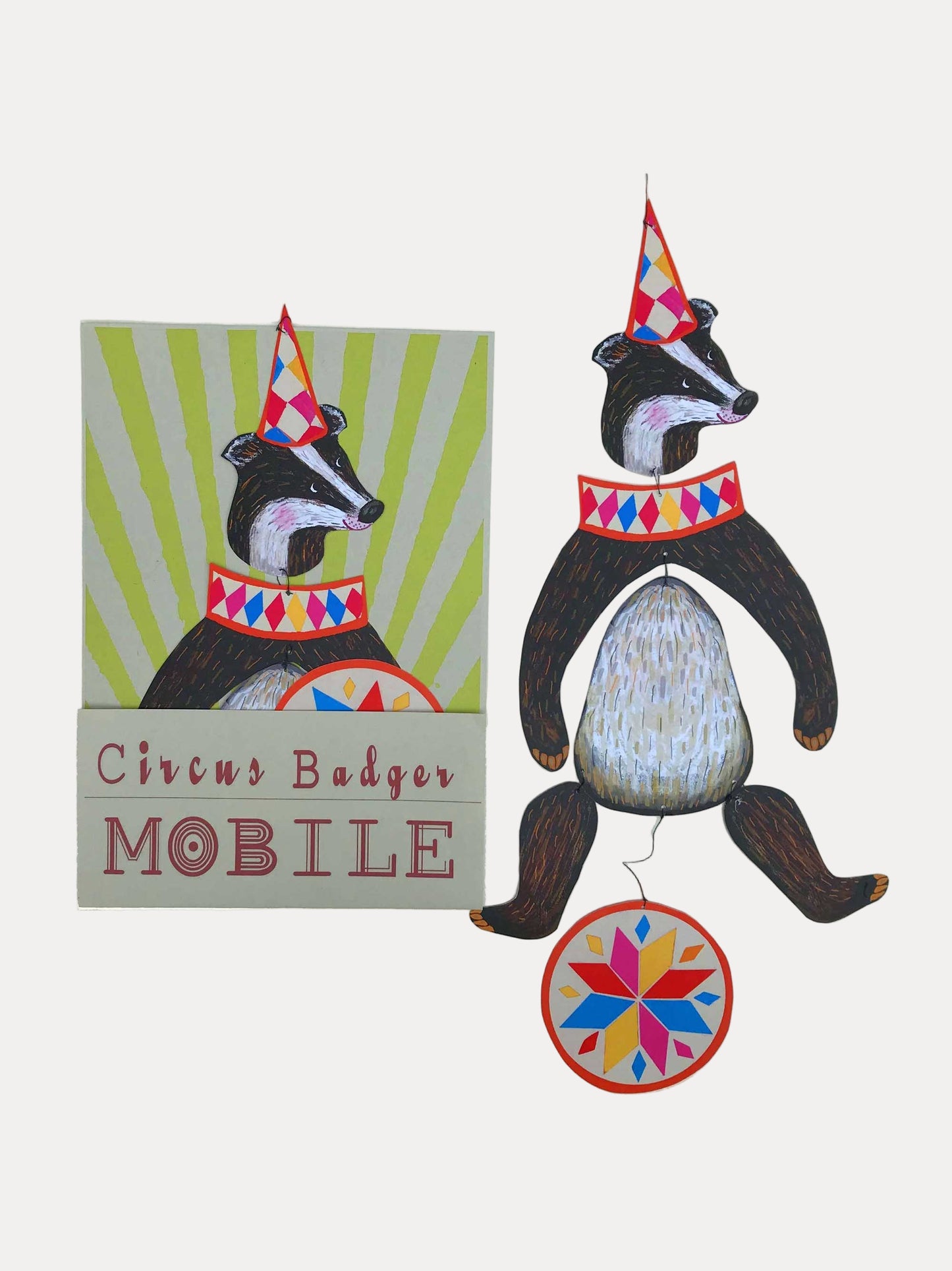 Nursery Circus Badger Kinetic Mobile
