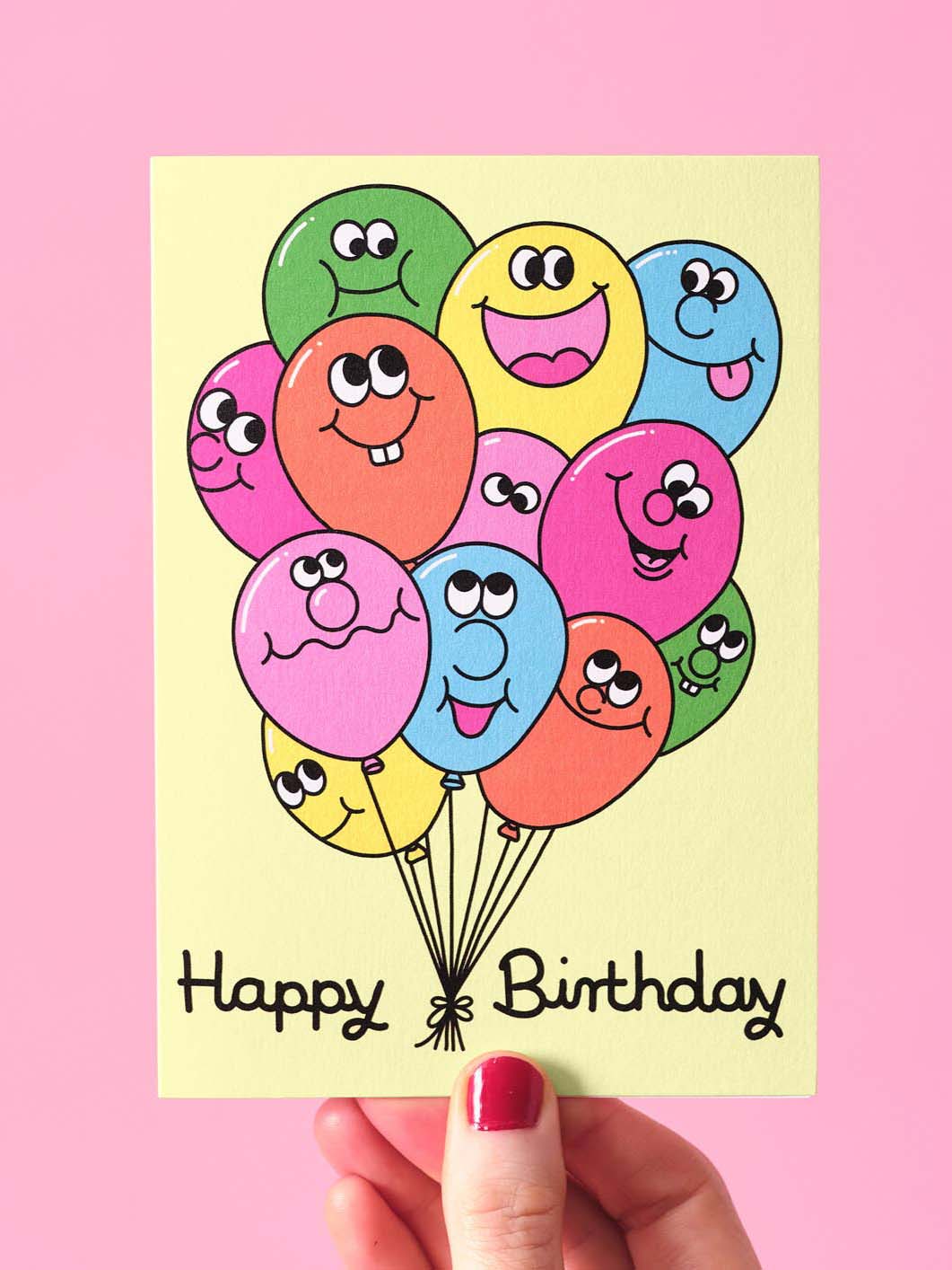 Happy Birthday Balloons Card