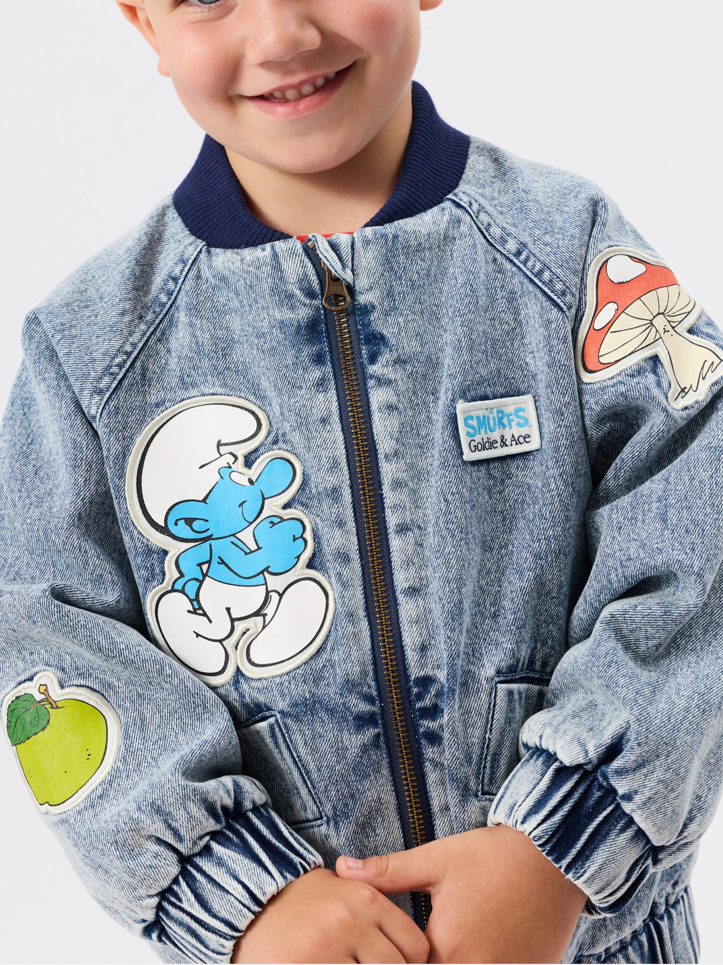 The Smurfs Badge Bomber Jacket