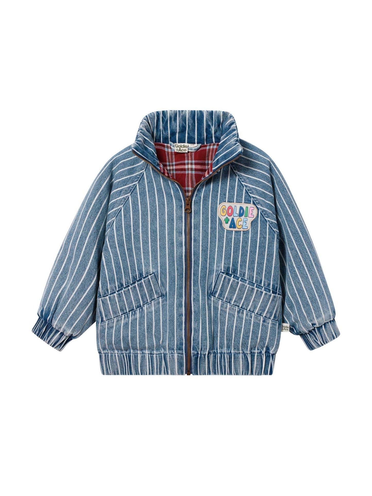 Hey Buddy Pinstripe Denim Jacket