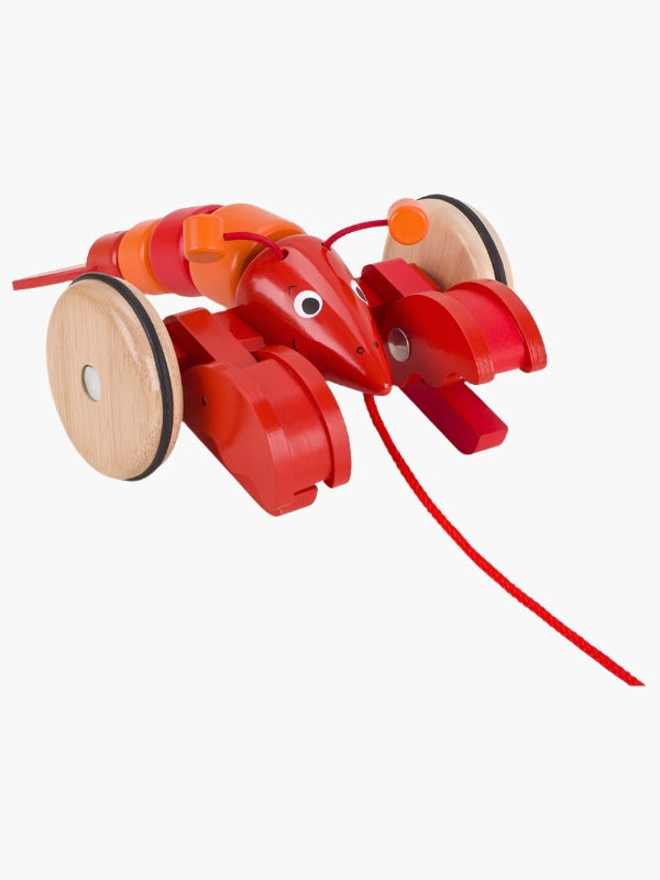 Wooden Pull Along Lobster