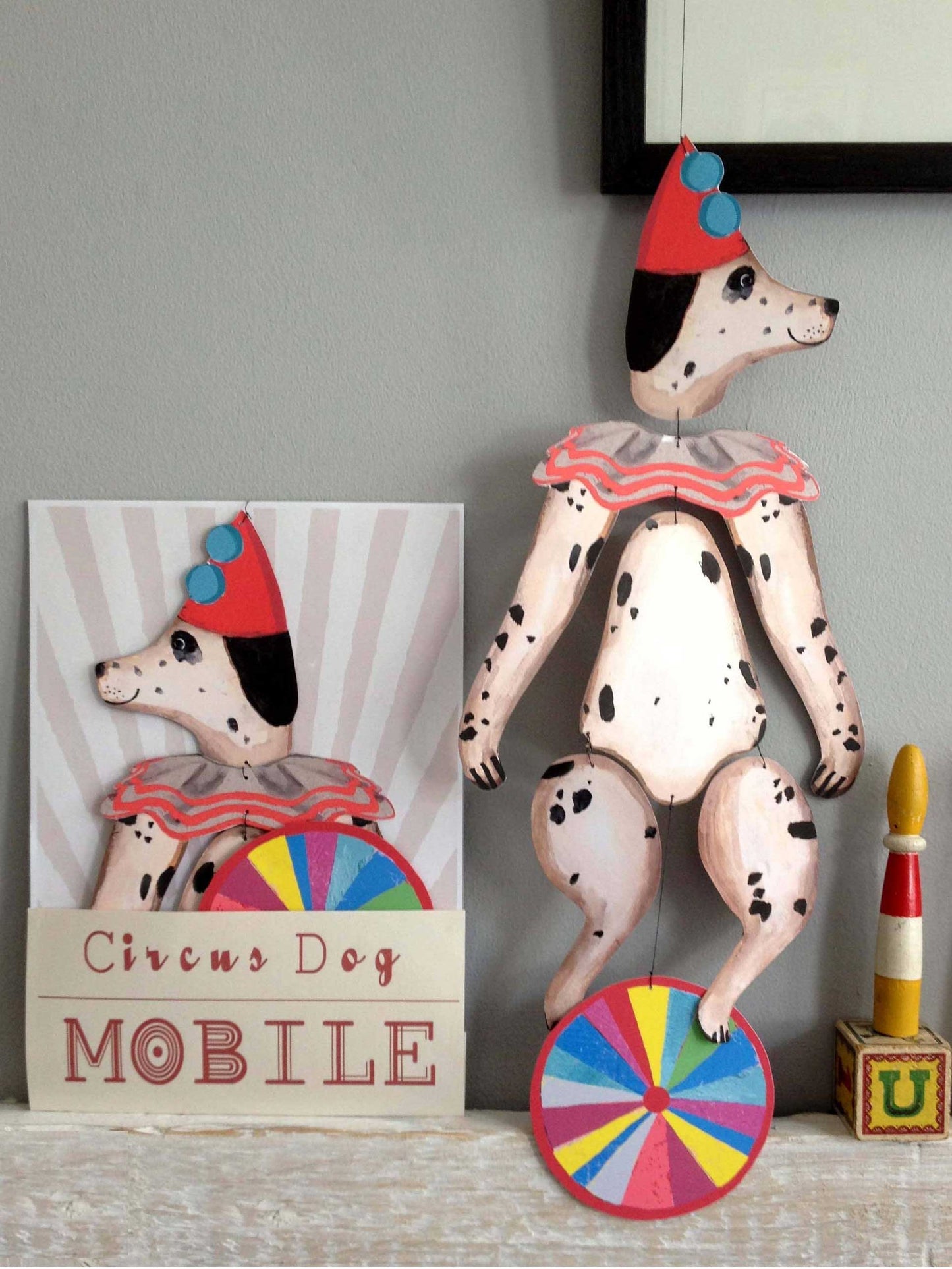 Nursery Circus Dog Kinetic Mobile