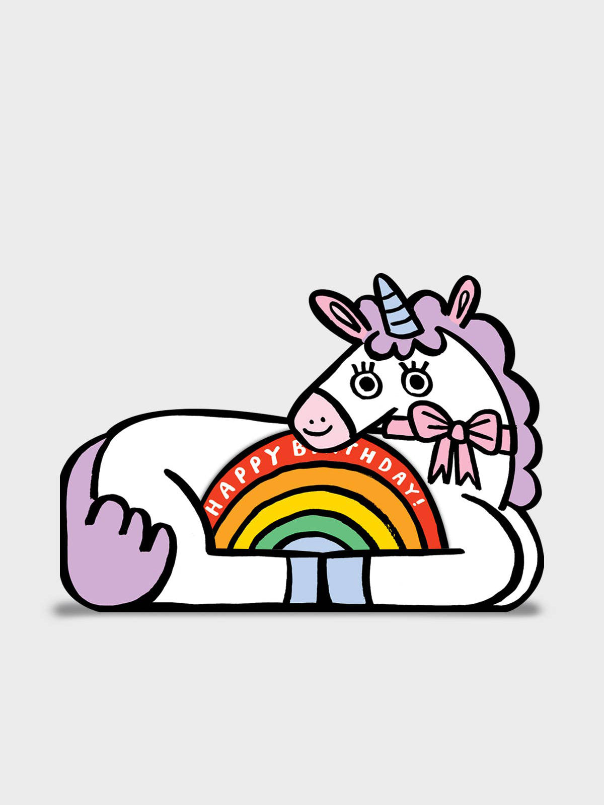 Unicorn With Mini Card Kid's Greeting Card