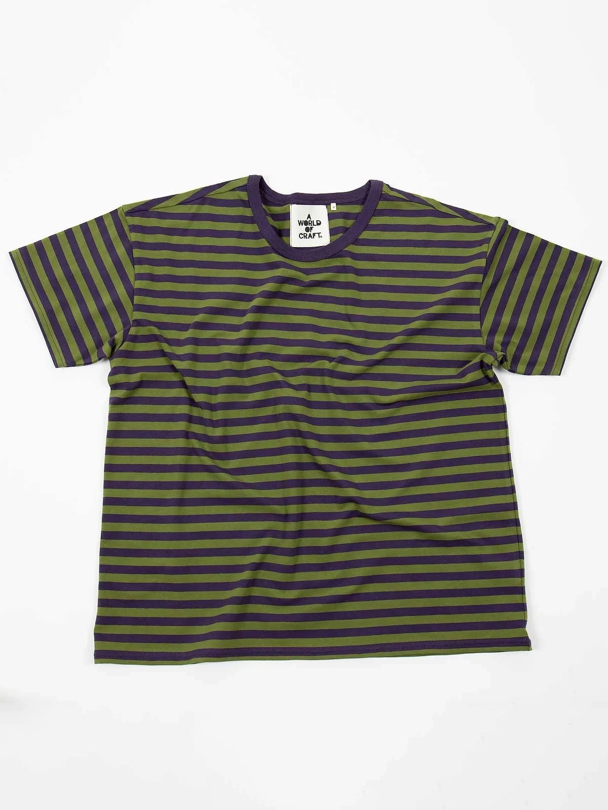 Olive & Aubergine Striped T-Shirt
