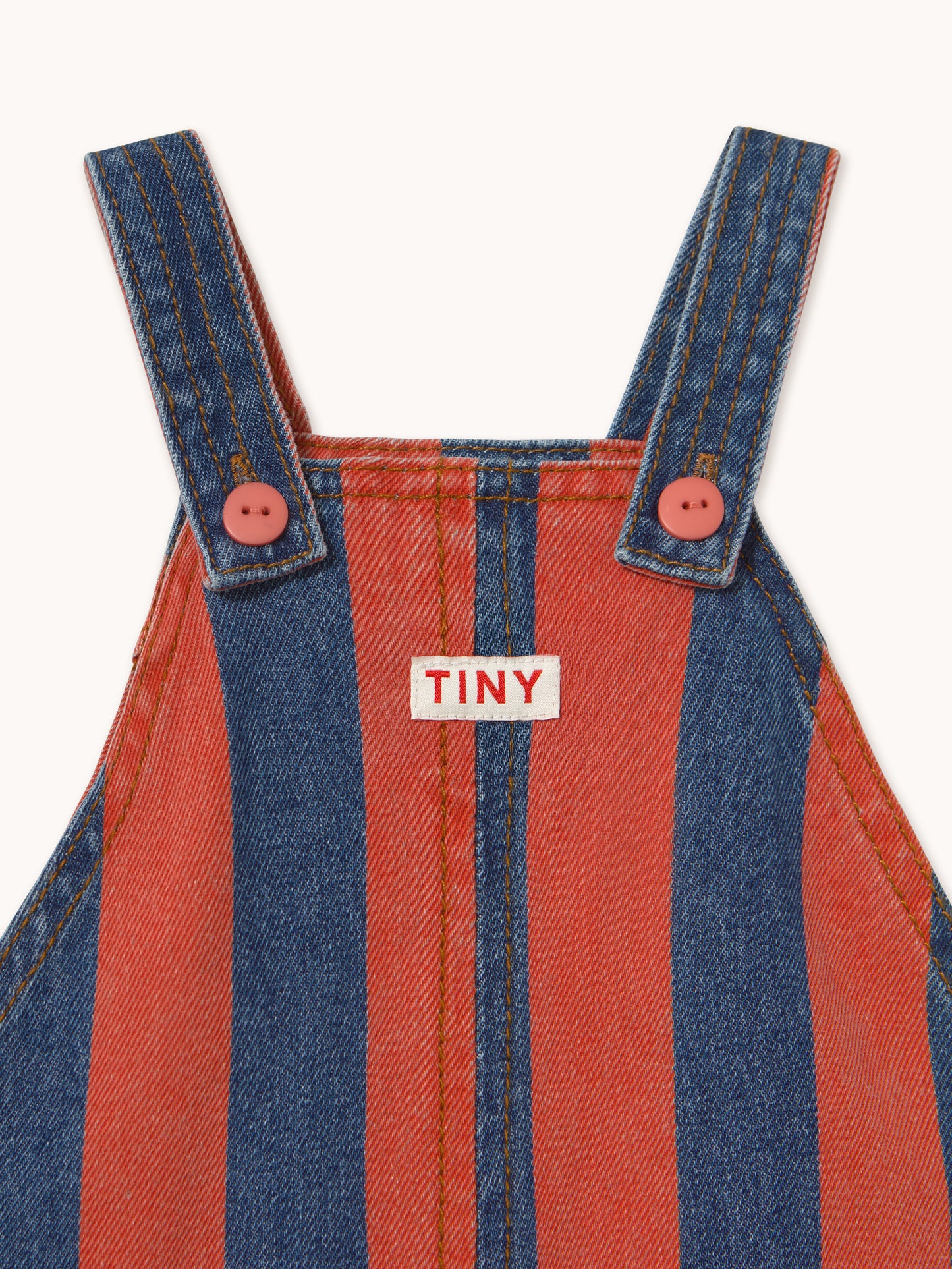 Red Stripes Baby Denim Dungaree