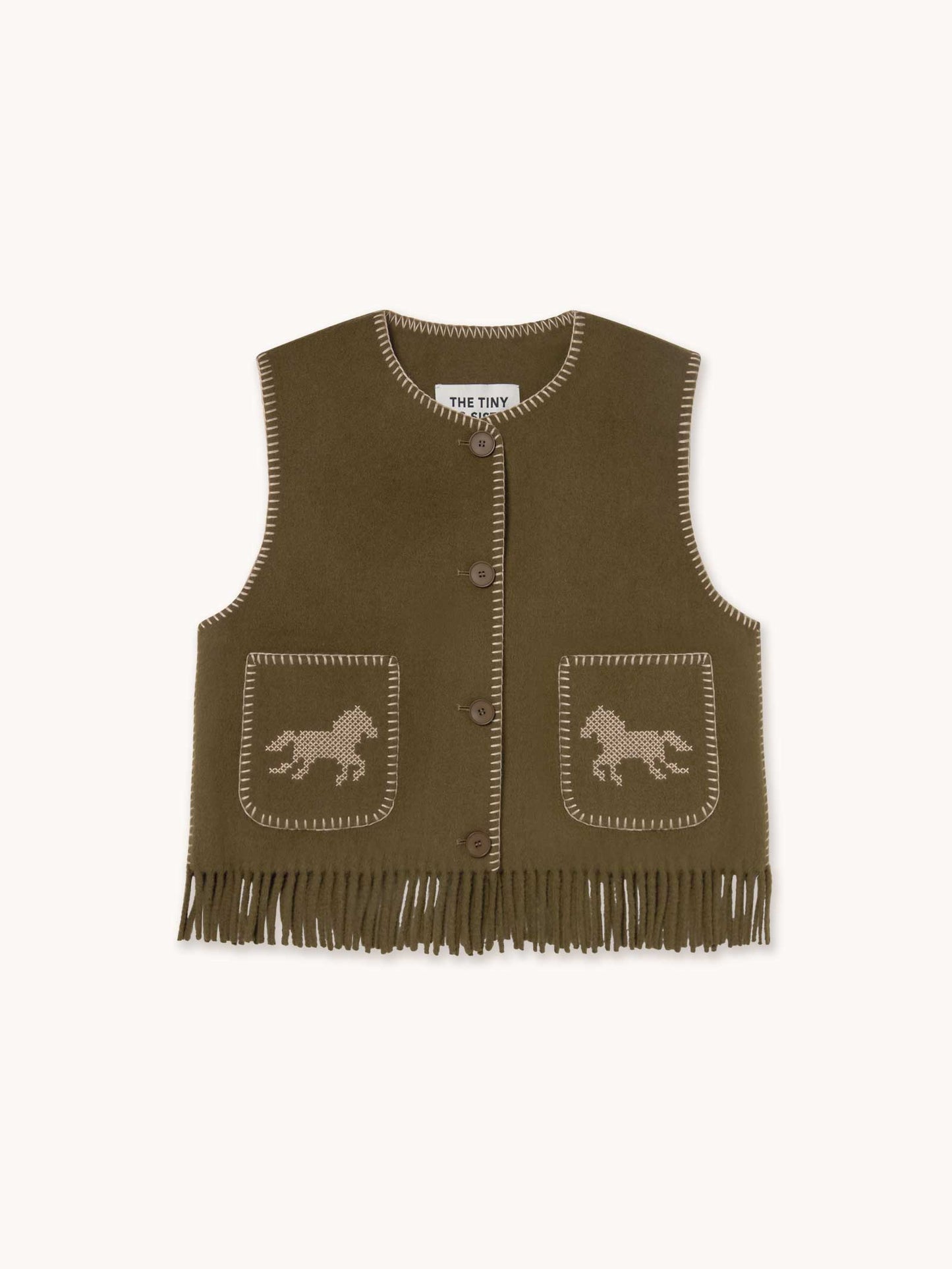 Horses Embroidered Vest