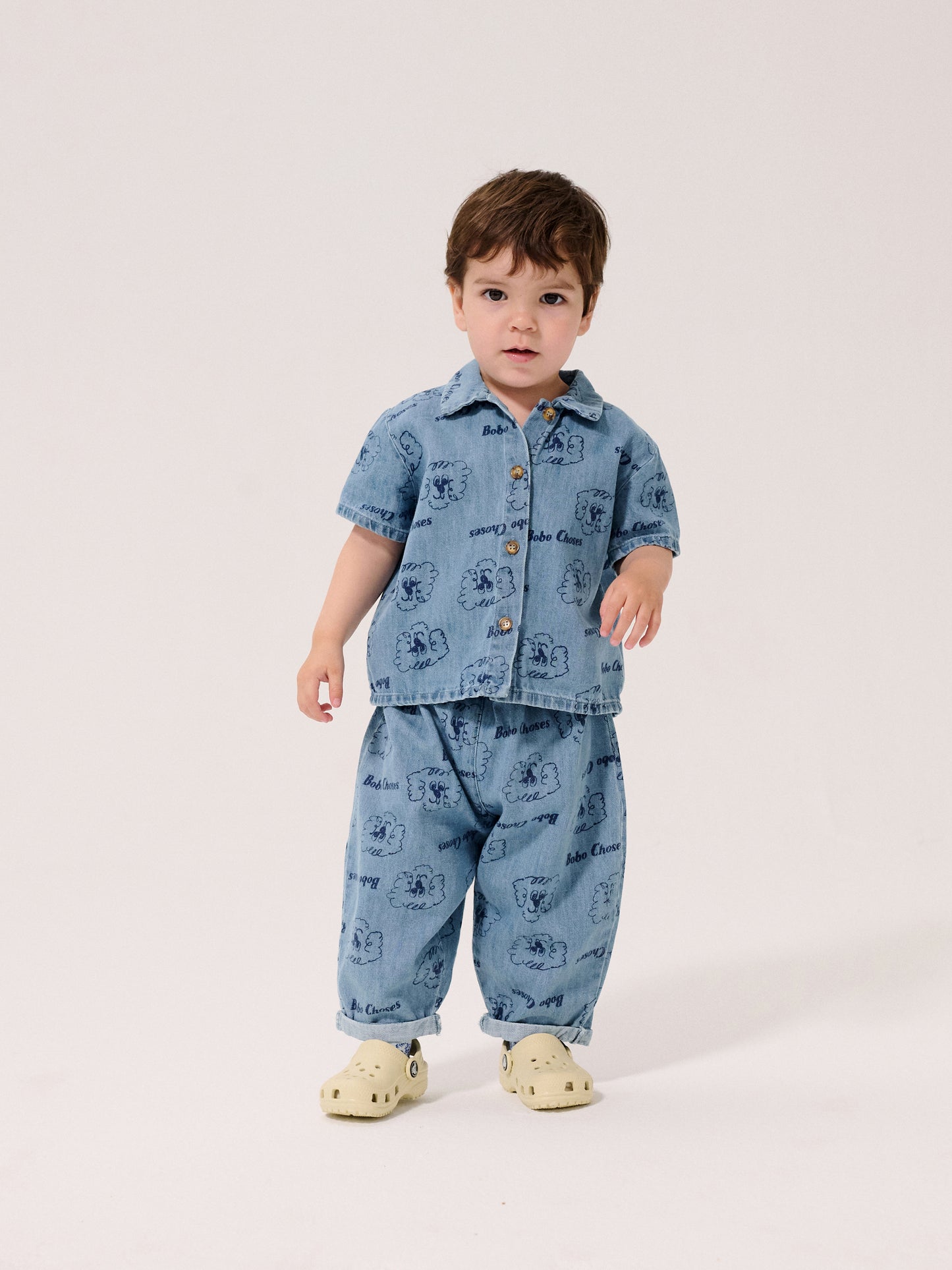 Pickles The Dog All Over Denim Shirt